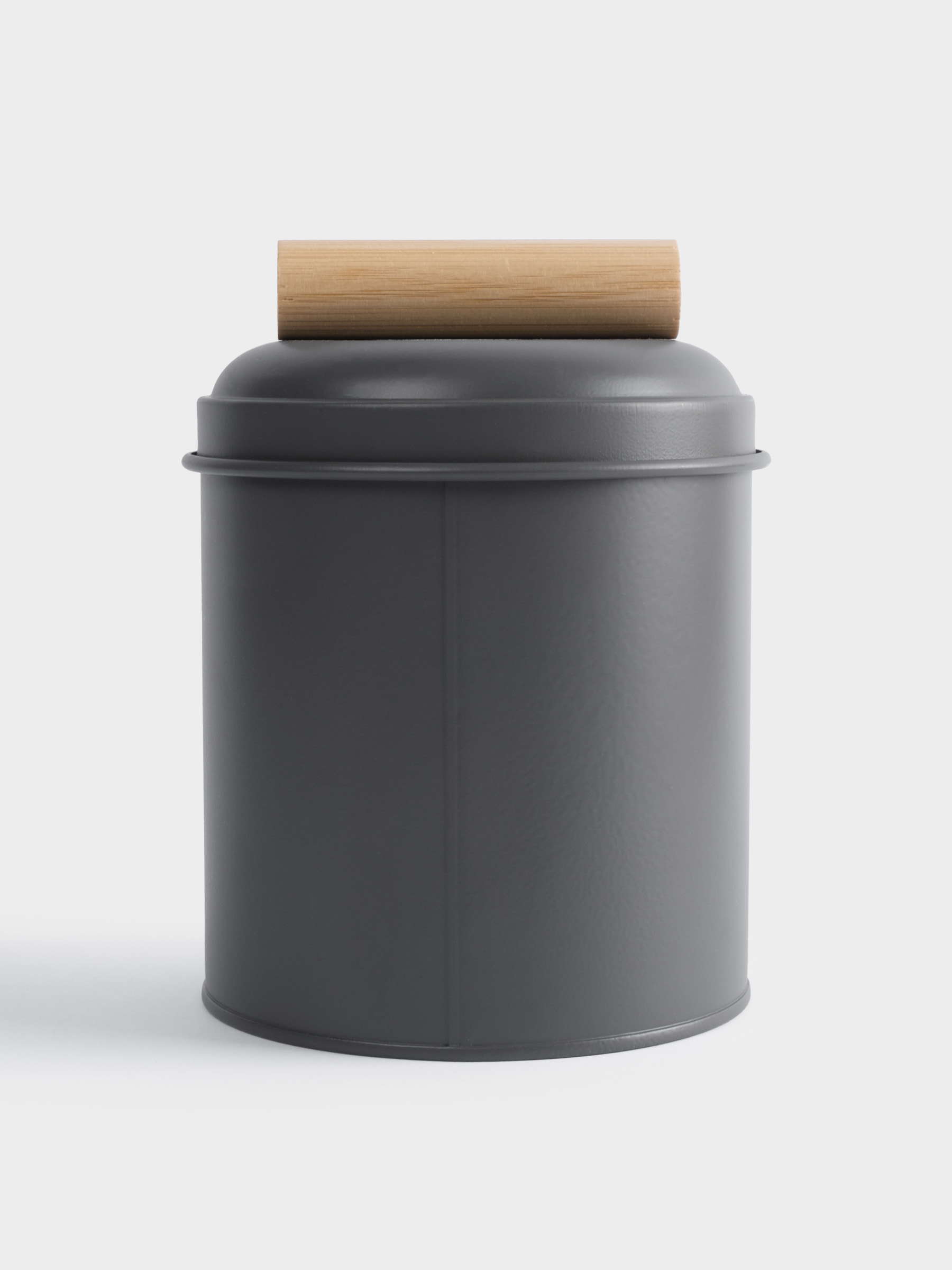 Банка для сыпучих продуктов, 1 л, металл/дерево, графитовая, Local