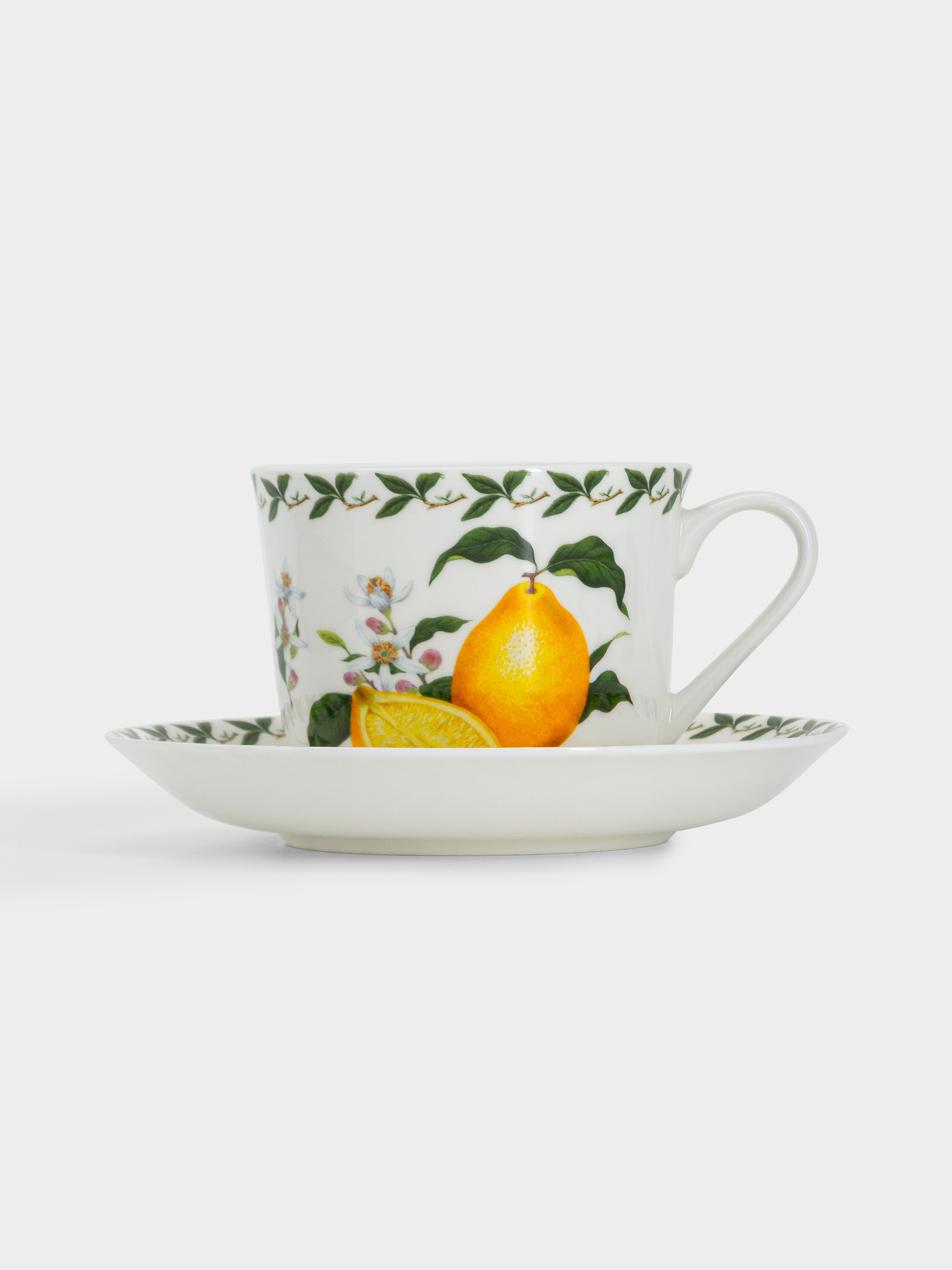 Пара чайная, 1 перс, 2 пр, 480 мл, фарфор F, белая, Лимон, Orchard Fruits