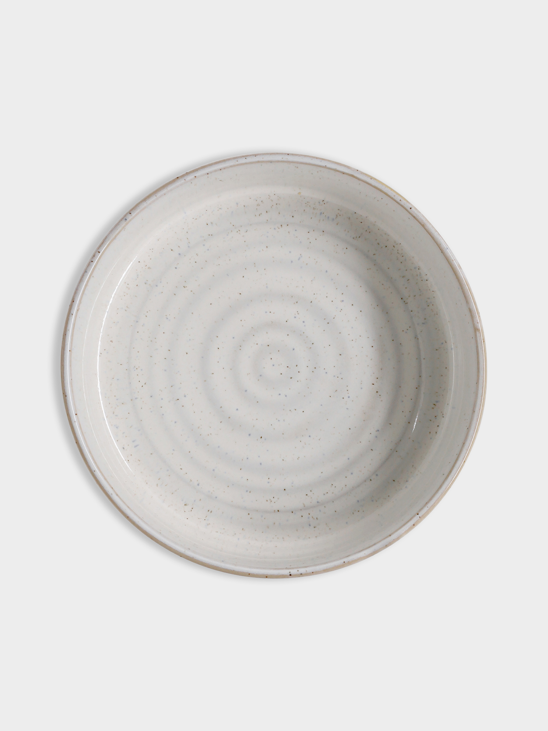 Салатник, 16х6 см, 750 мл, керамика, бежево-серый, в крапинку, Спираль, Azurro