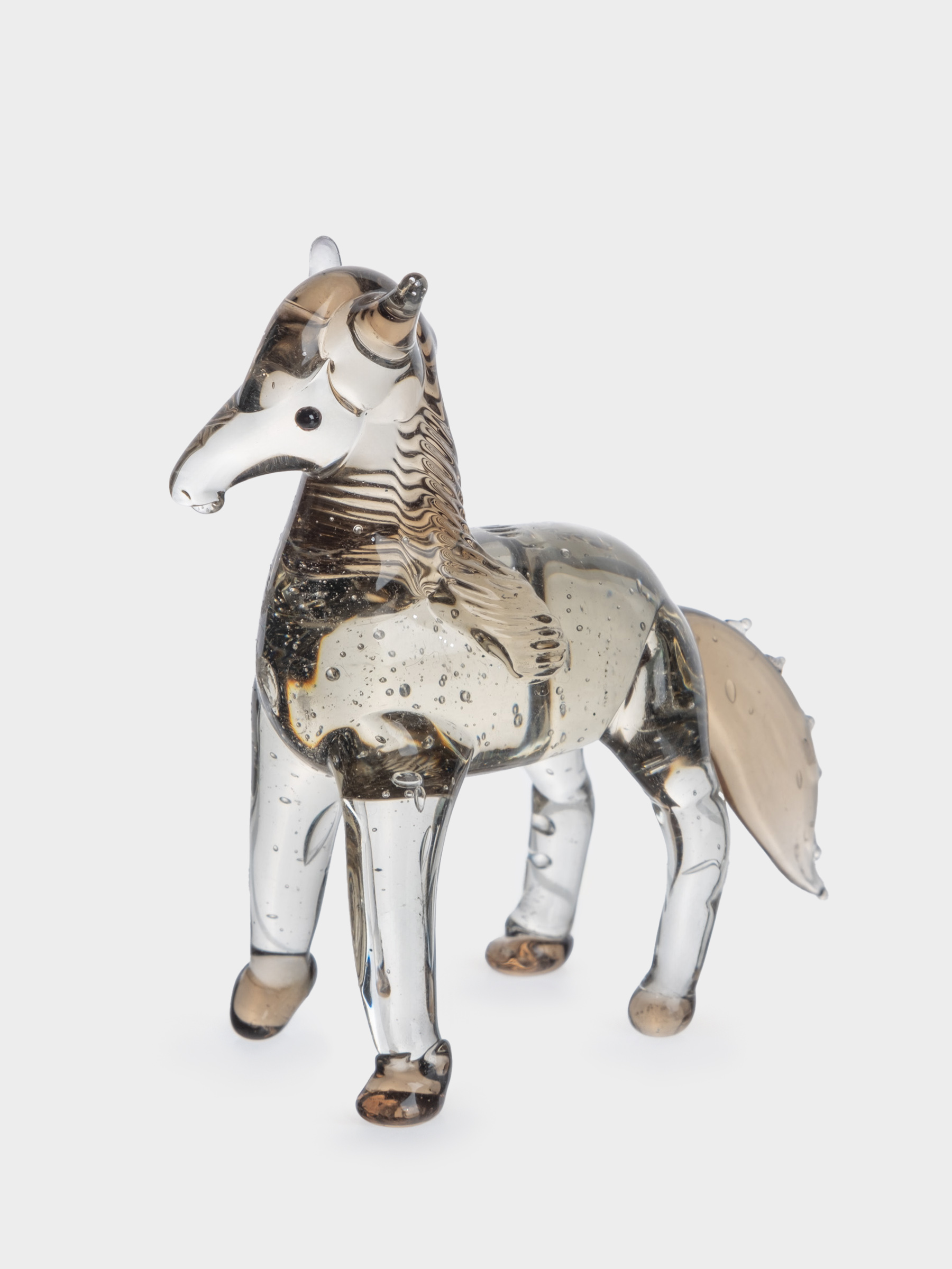 Статуэтка, 8х6 см, стекло, коричневая, Лошадка, Horse