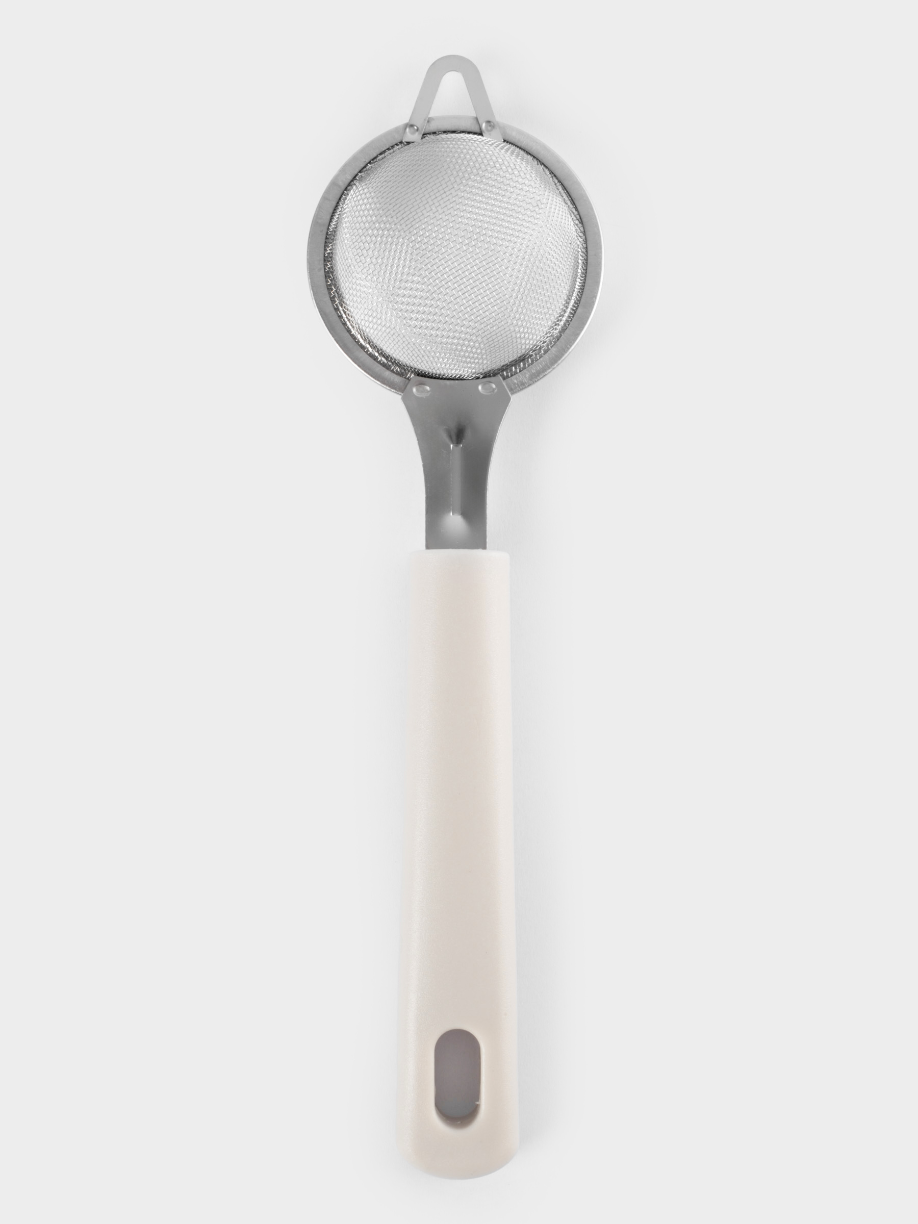Сито, 6,5 см, с ручкой, сталь/пластик, серо-бежевое, Universal