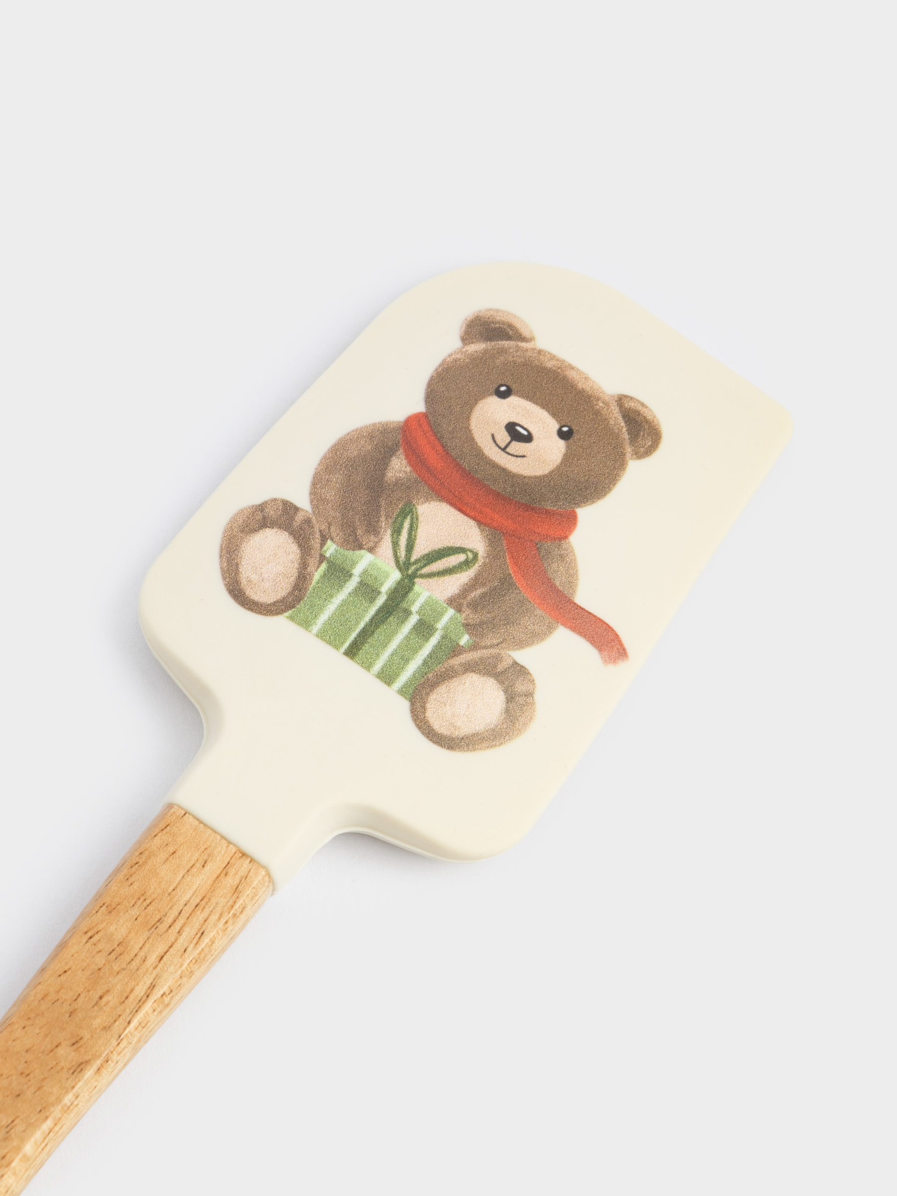 Набор для выпечки, 4 пр, лопатка/формы, силикон/дерево/сталь, Медведь и елка, New year