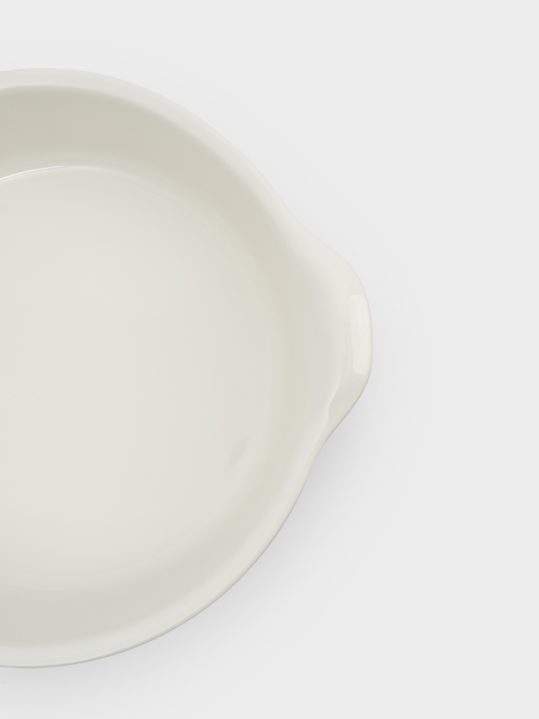 Форма для запекания, 26 см, керамика, круглая, молочно-бежевая, Baker