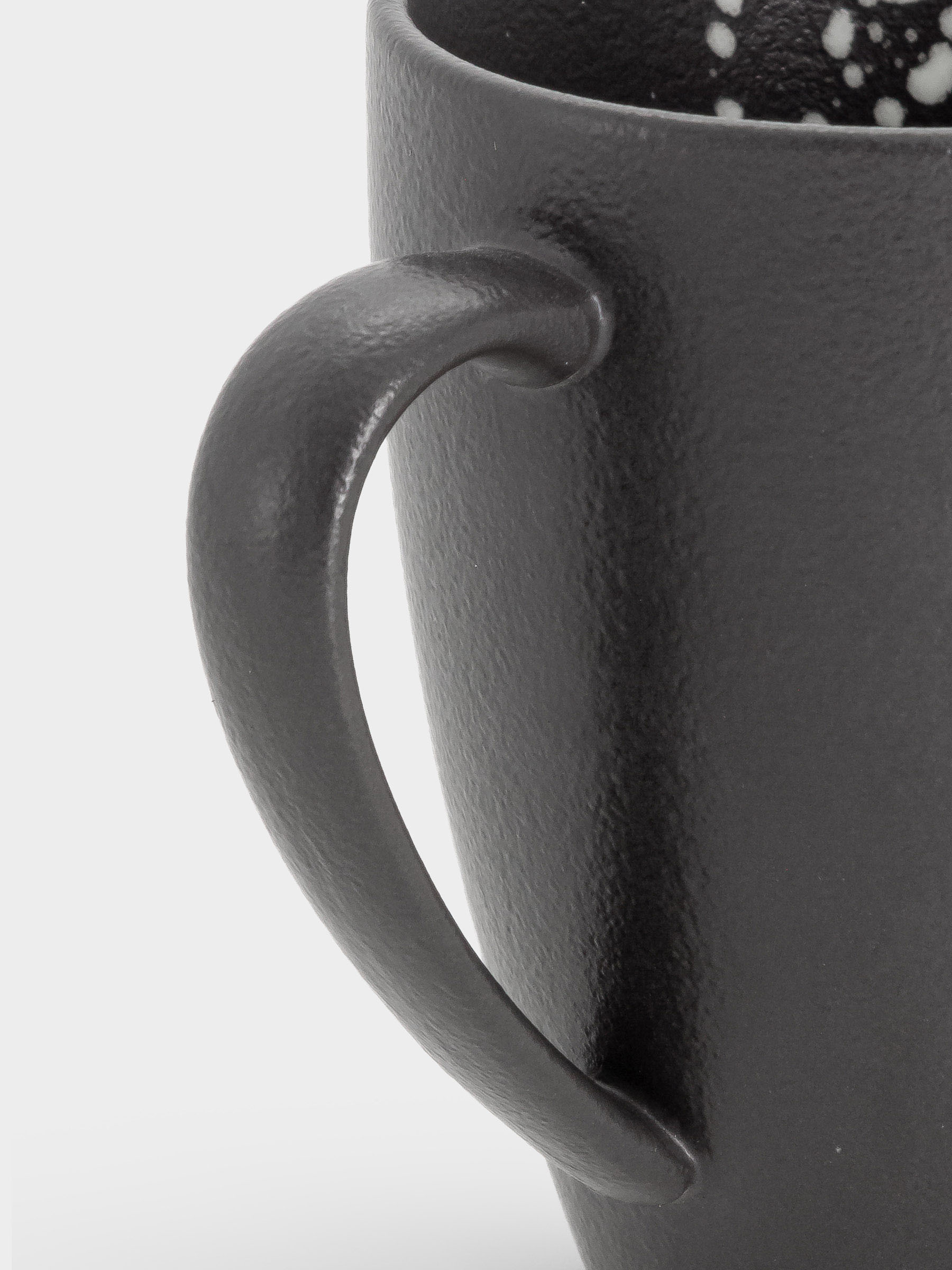 Кружка, 400 мл, фарфор P, черная, в белую крапинку, Caviar Galaxy