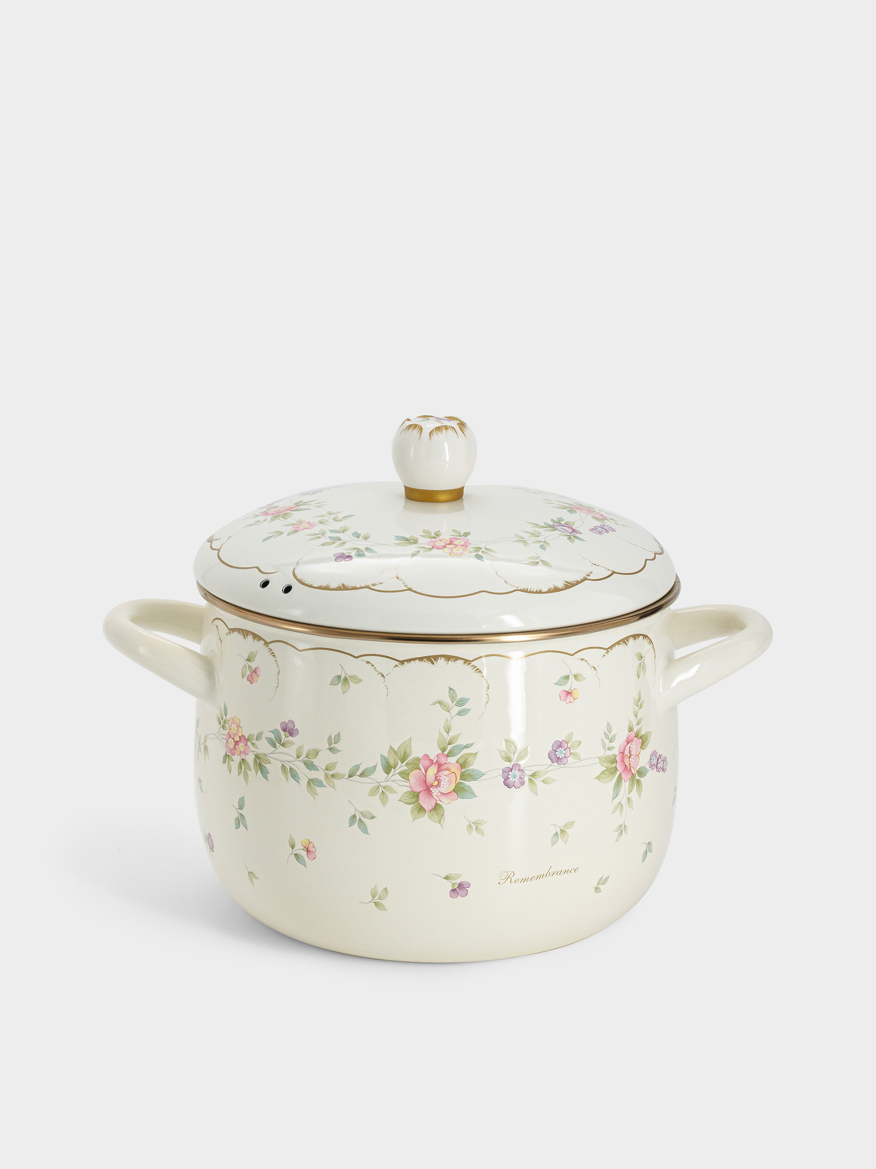 Кастрюля, 3,8 л, 20 см, эмалированная, Воспоминание