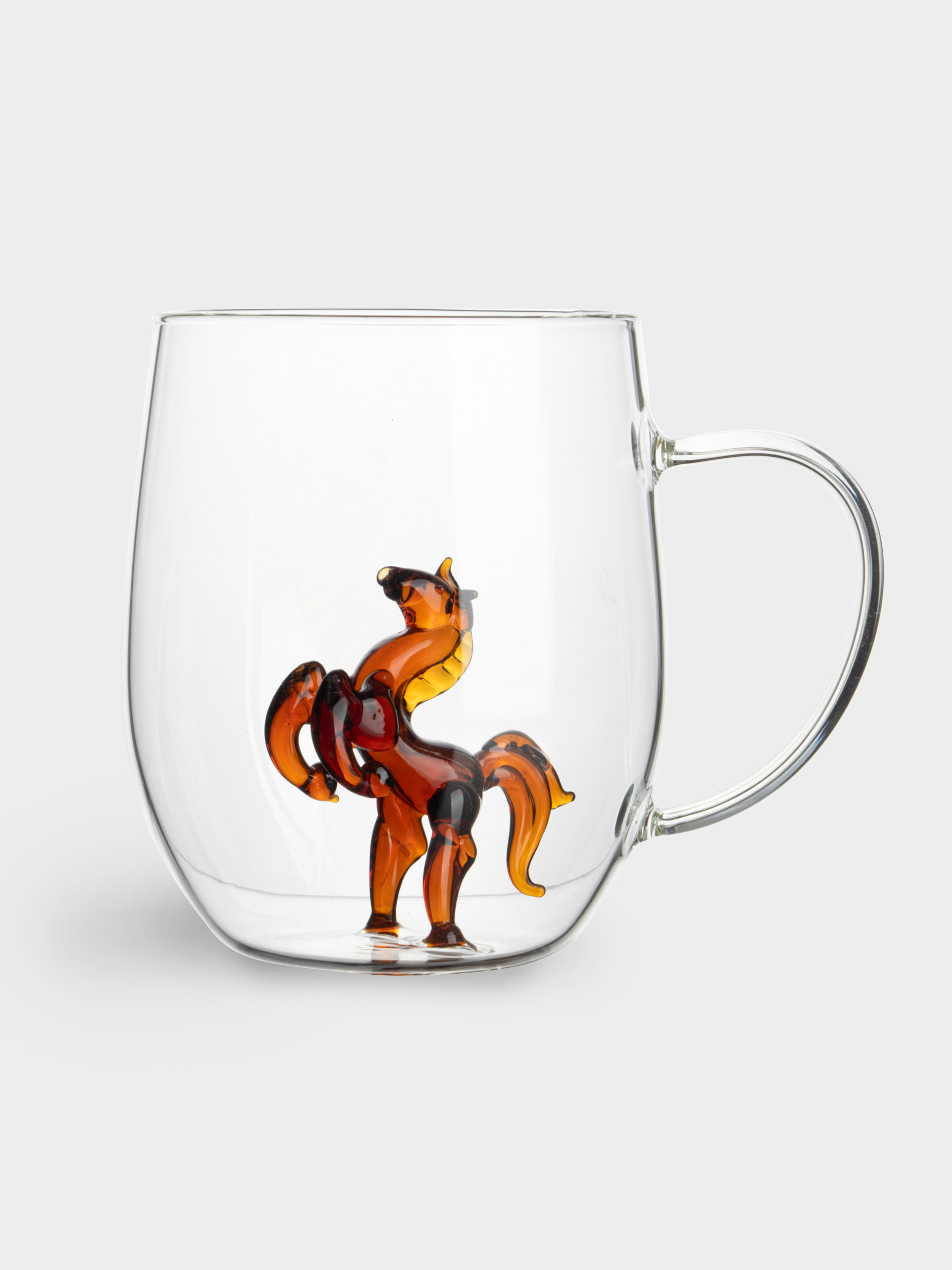 Кружка, 540 мл, стекло Б, Конь, Bright horse