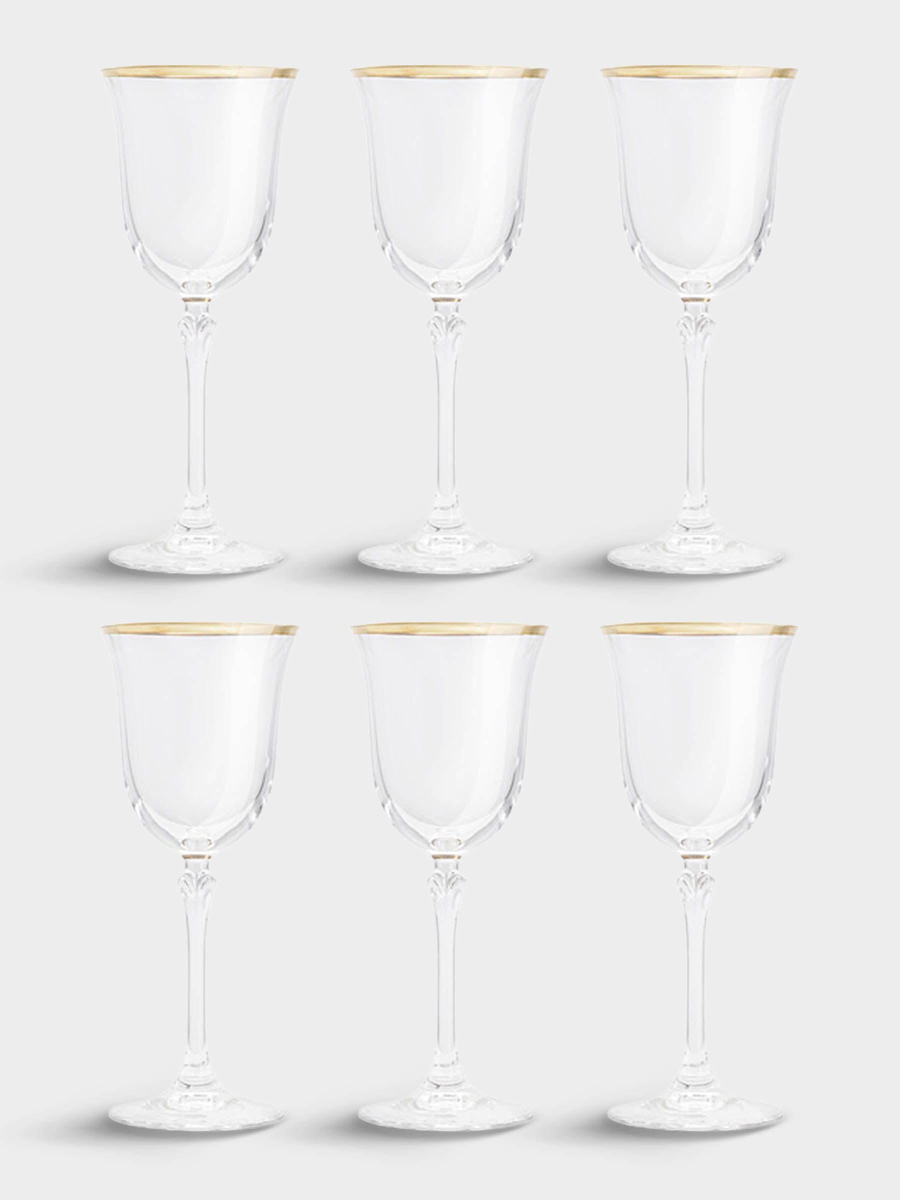 Набор бокалов для вина, 6 пр, 225 мл, Gemma, золото
