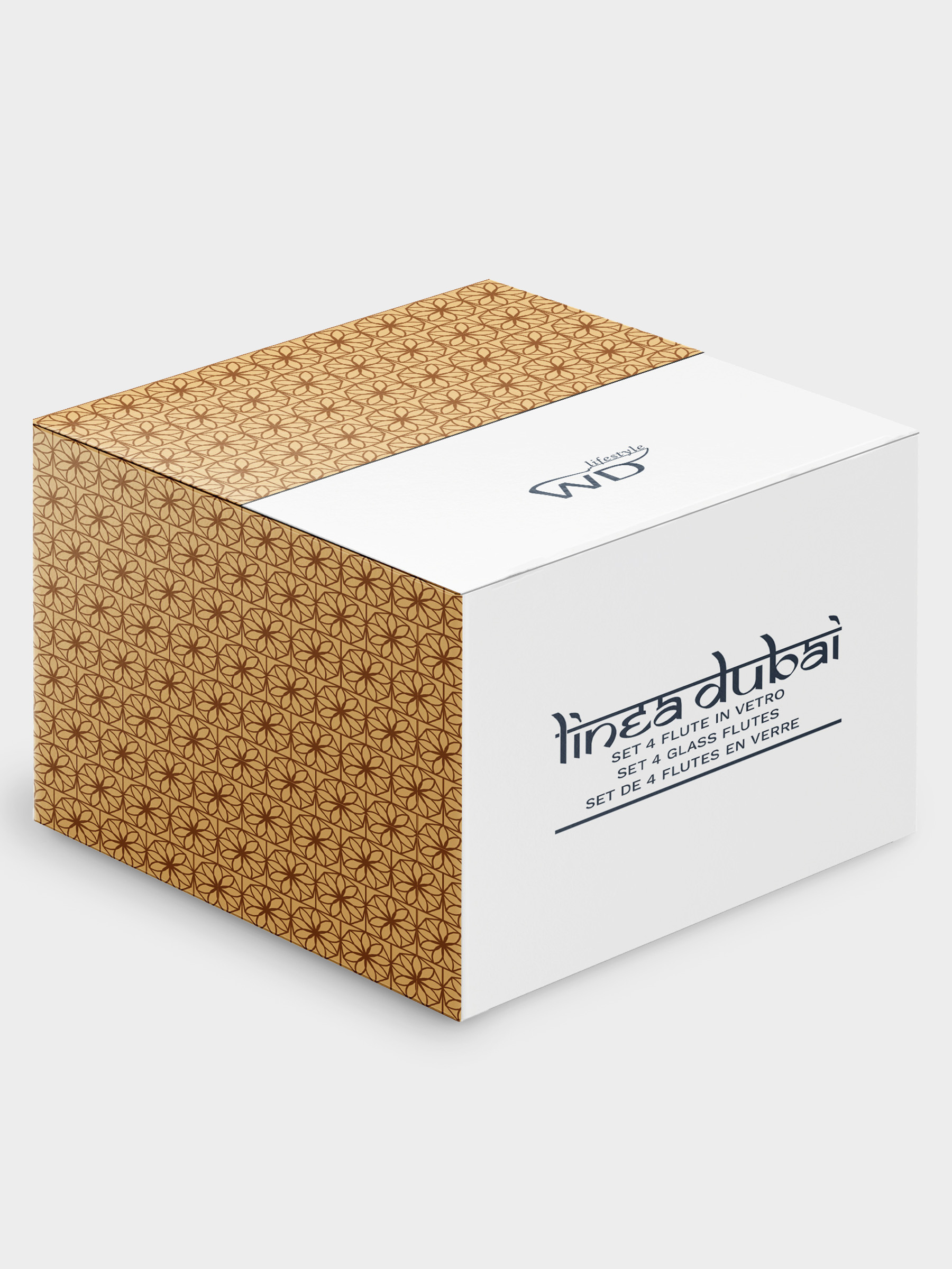 Набор бокалов для шампанского, 4 пр, 150 мл, стекло, прозрачные, Dubai