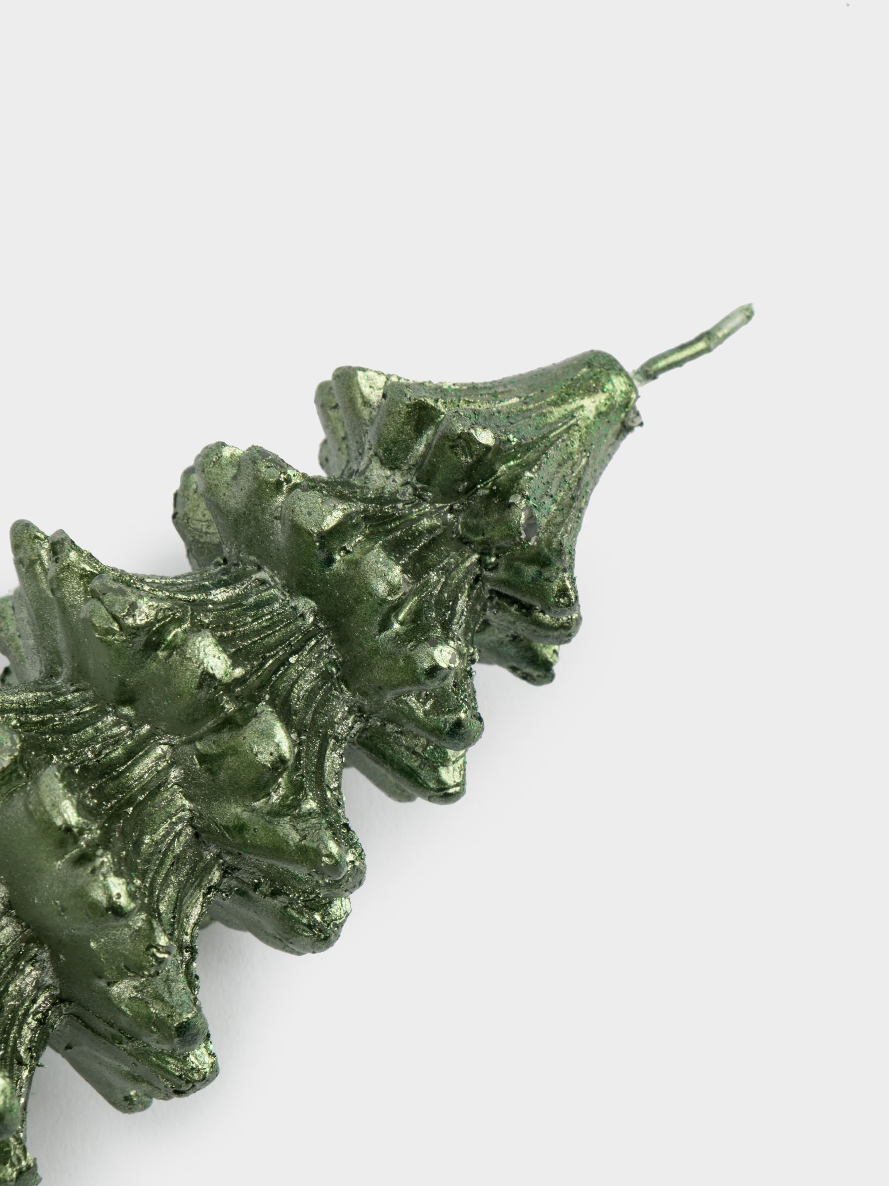 Свеча, 16 см, зеленая, Елка, New year