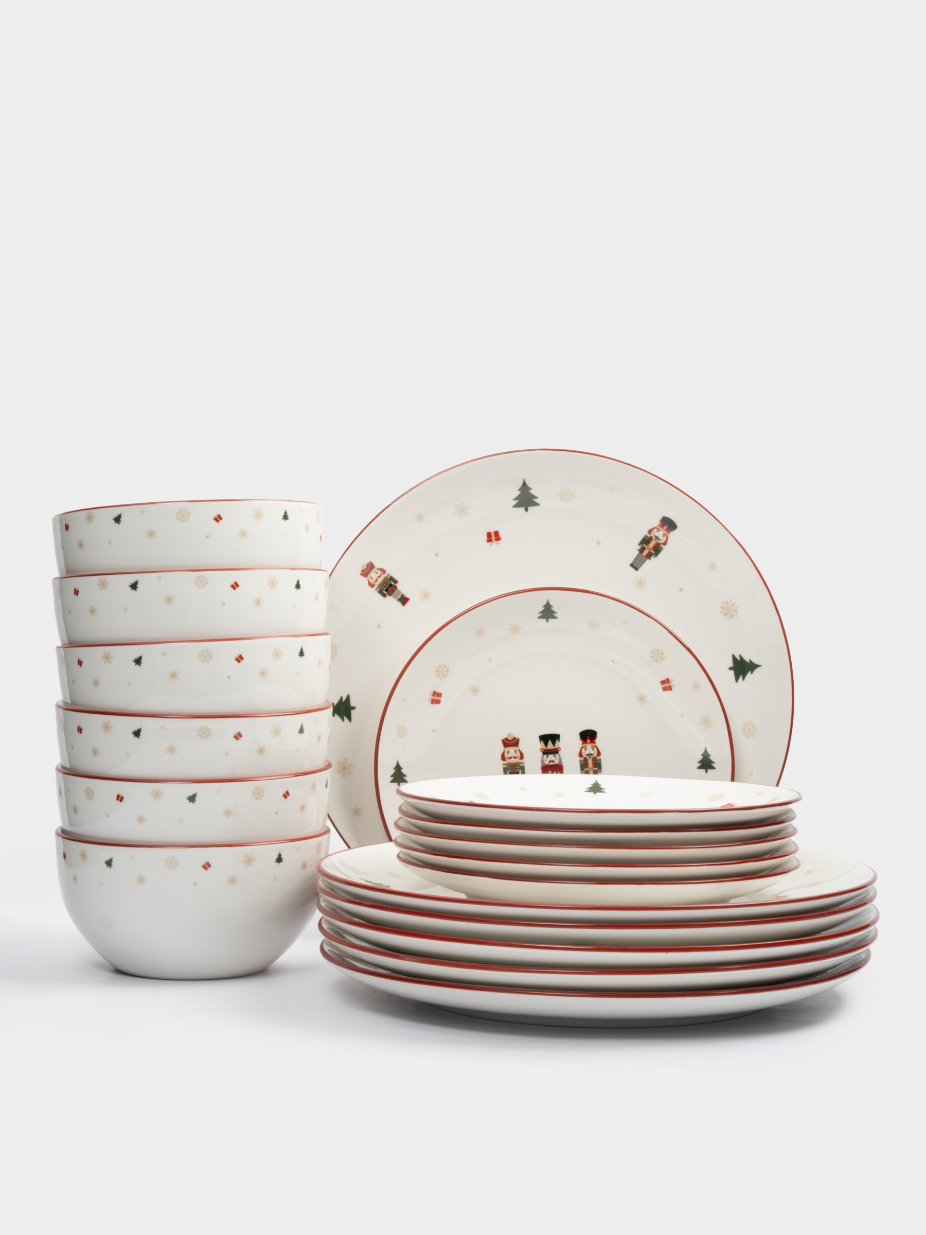 Сервиз обеденный, 6 перс, 18 пр, фарфор P, белый, Щелкунчики, Nutcracker