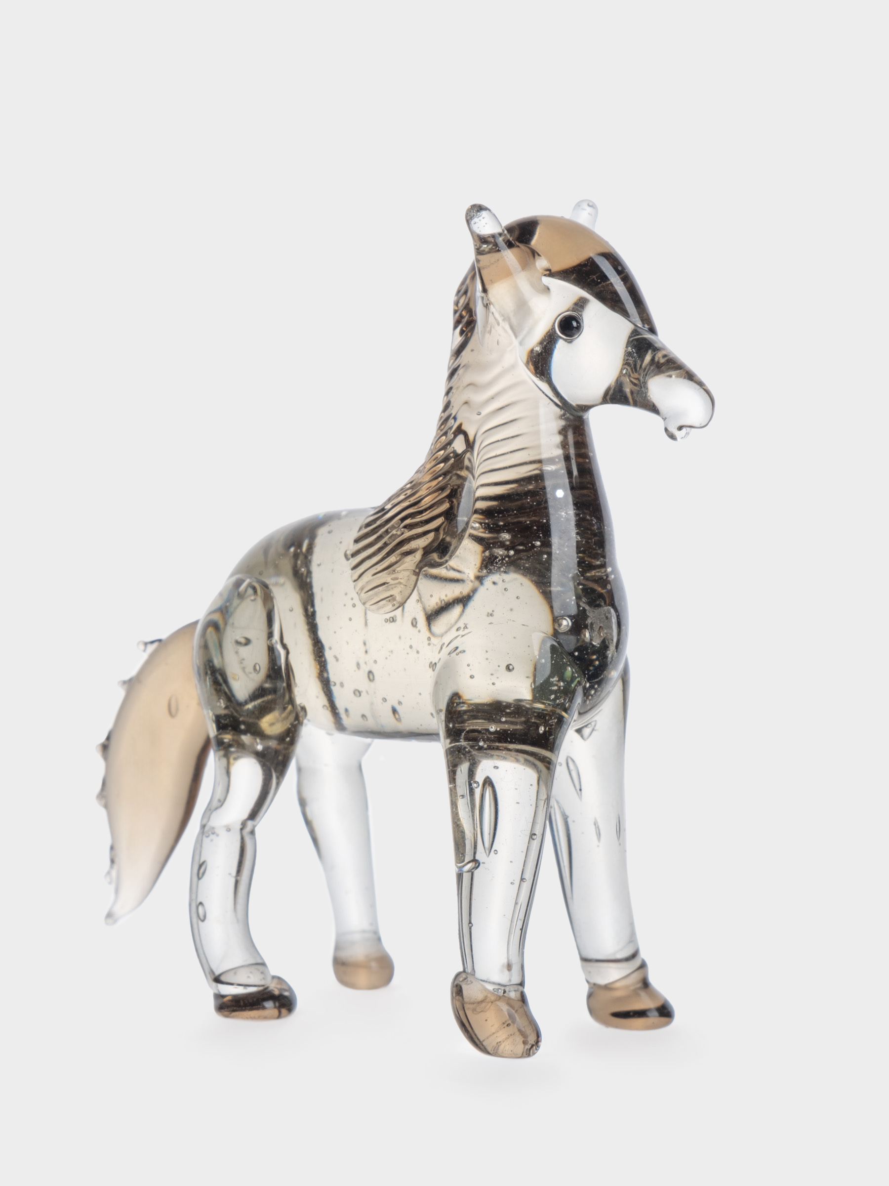 Статуэтка, 8х6 см, стекло, коричневая, Лошадка, Horse