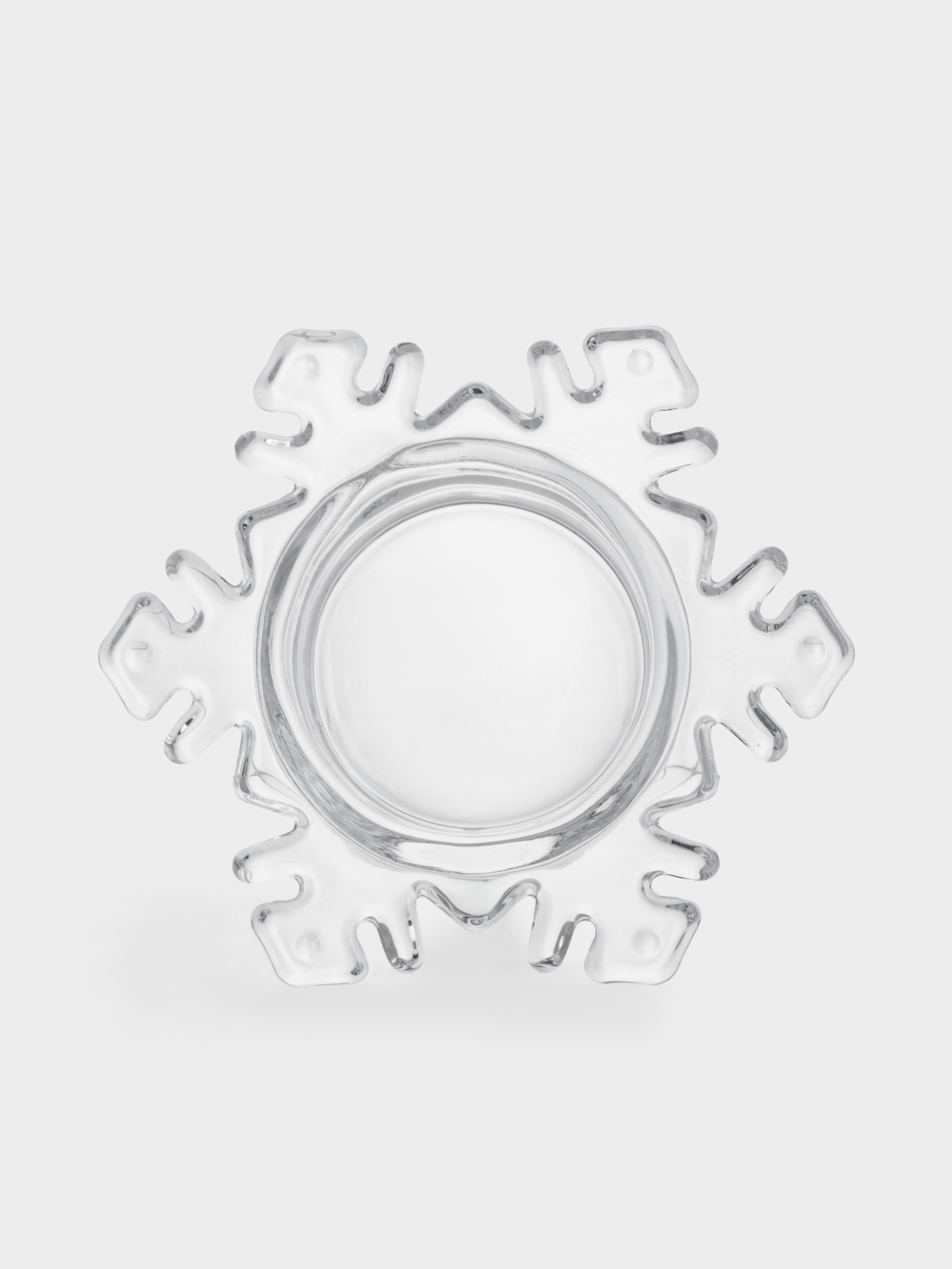 Подсвечник, 8 см, для чайной свечи, стекло, Снежинка, Event