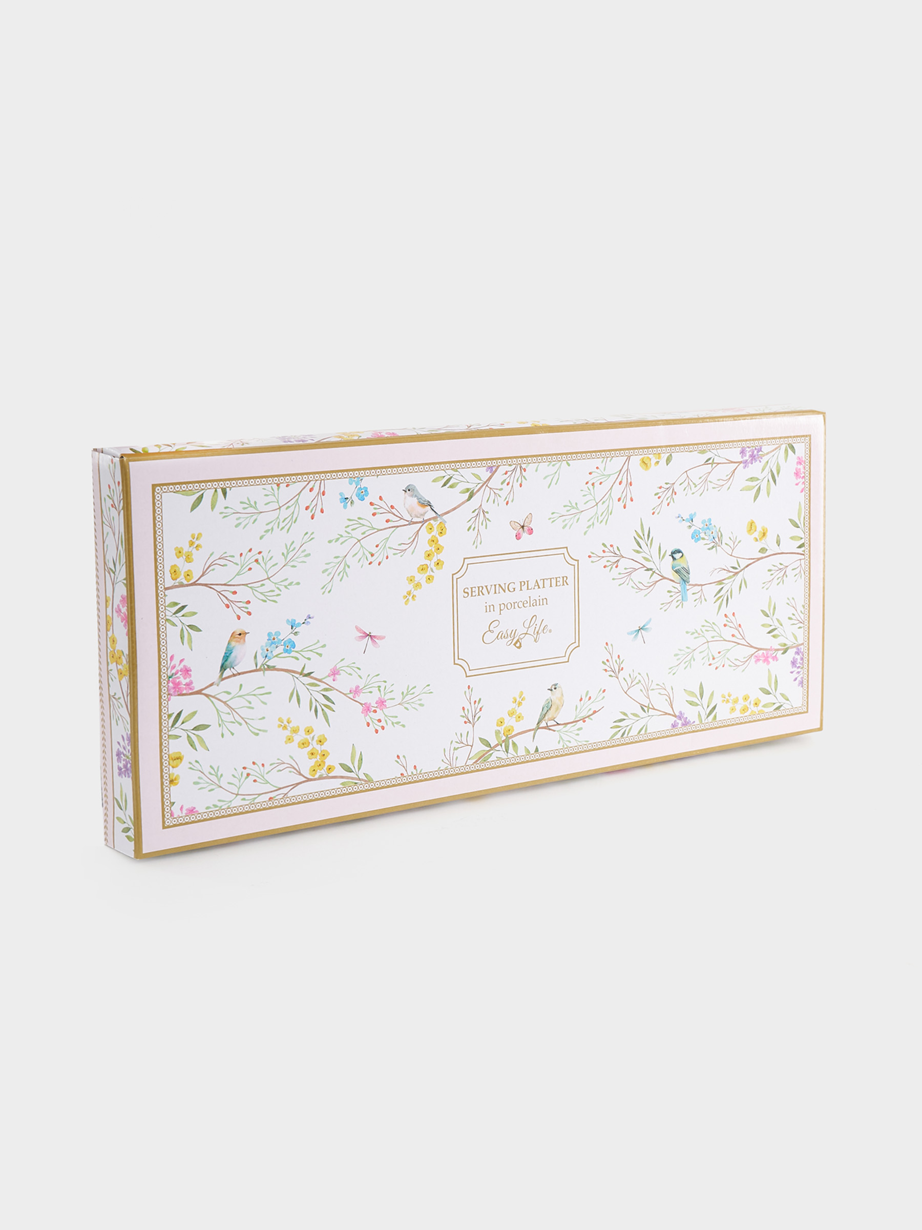 Блюдо, 35x15 см, прямоугольное, Пение птиц