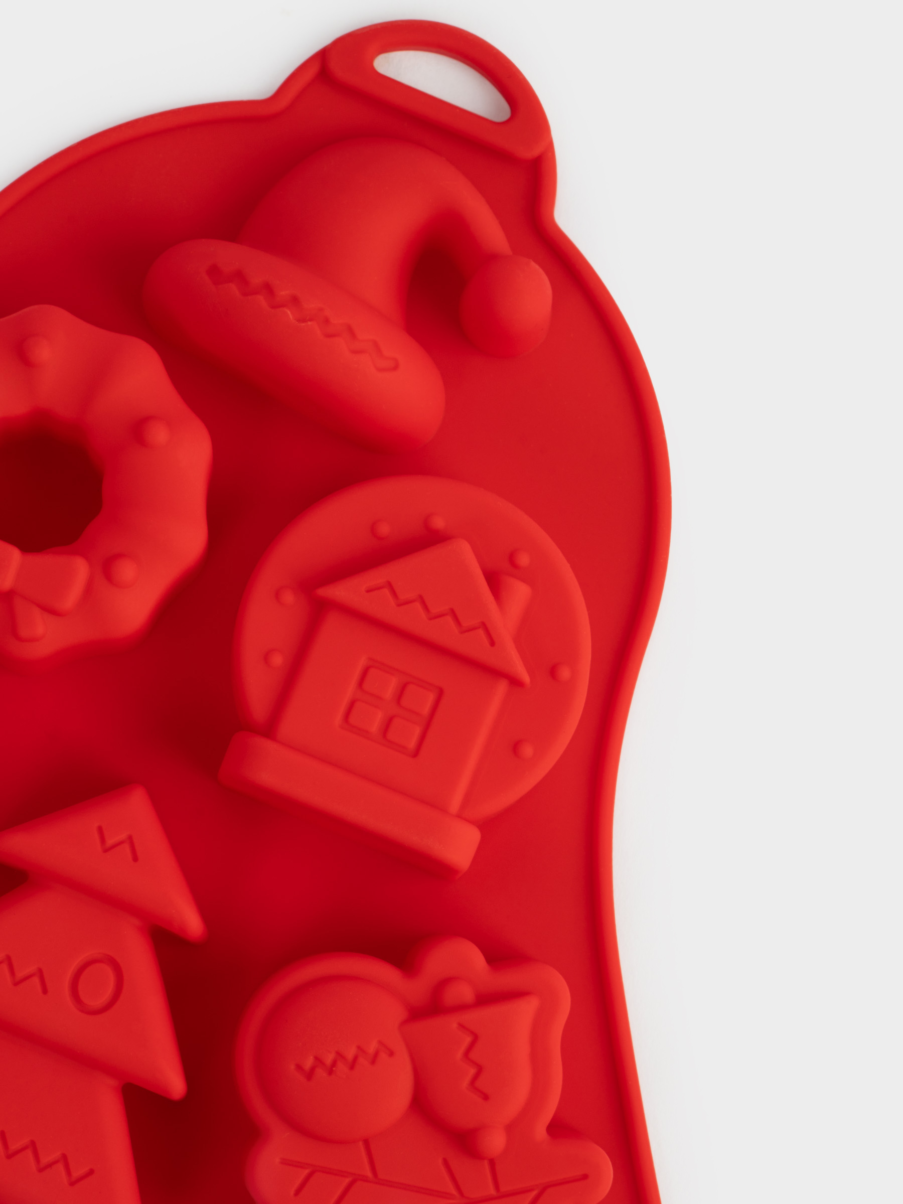 Форма для выпечки кексов, 21х20 см, 6 отд, силикон, красная, Колокольчик, Muffin