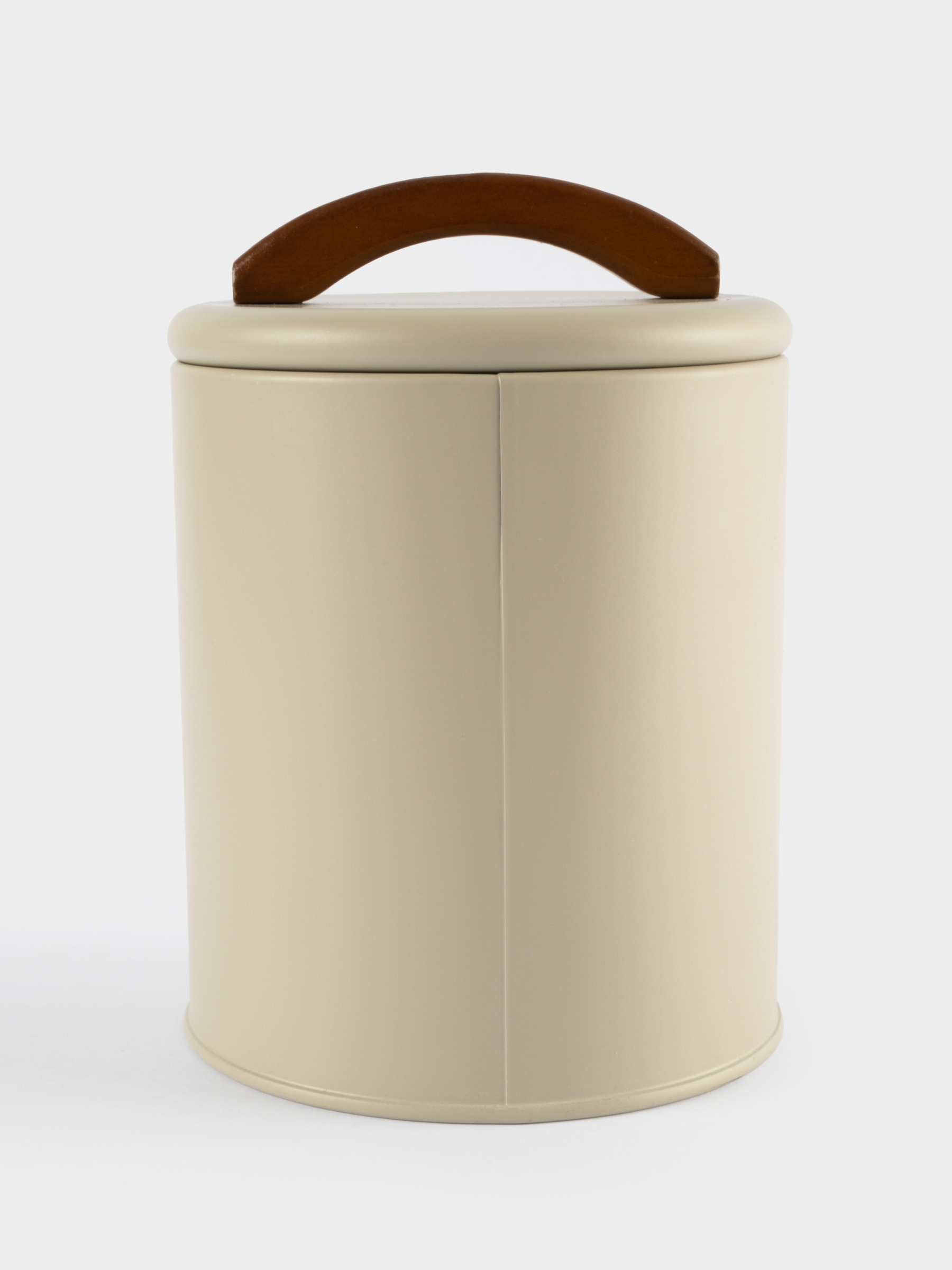 Банка для сыпучих продуктов, 1 л, металл/дерево, бежевая, Retro