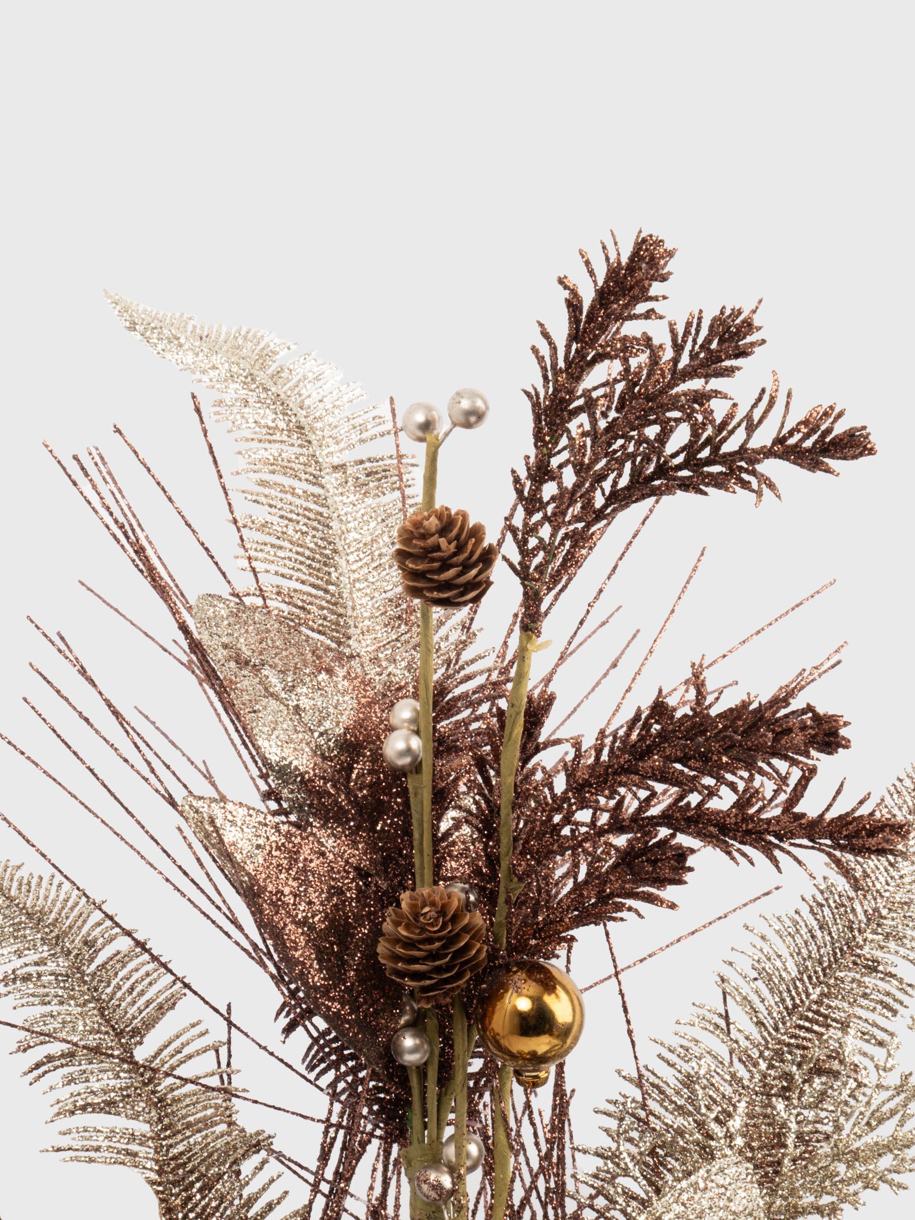 Ветка декоративная, 75 см, пенопласт, Золотые шары, Interior natural
