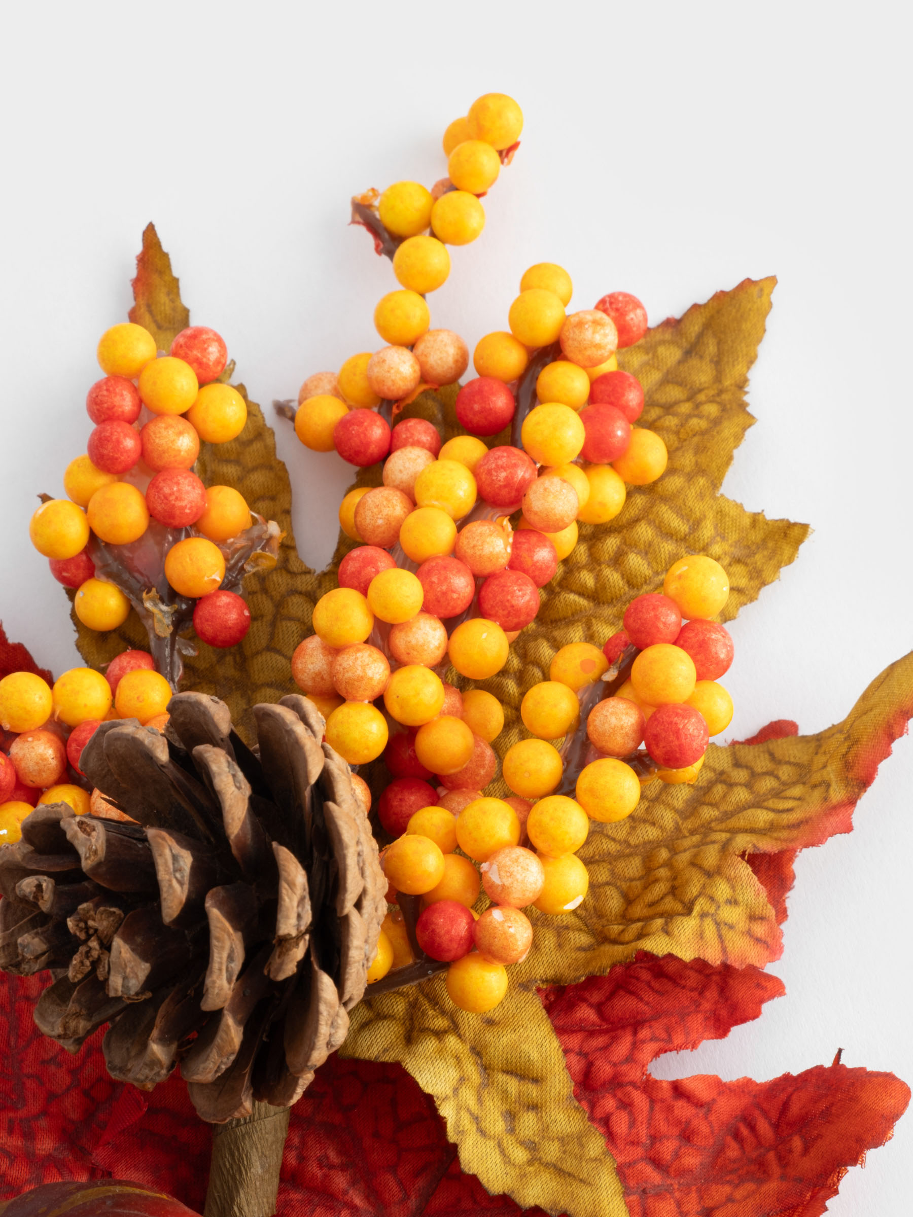 Ветка декоративная, 54 см, полиэстер/пенопласт, Букет с тыквой, Bright pumpkin