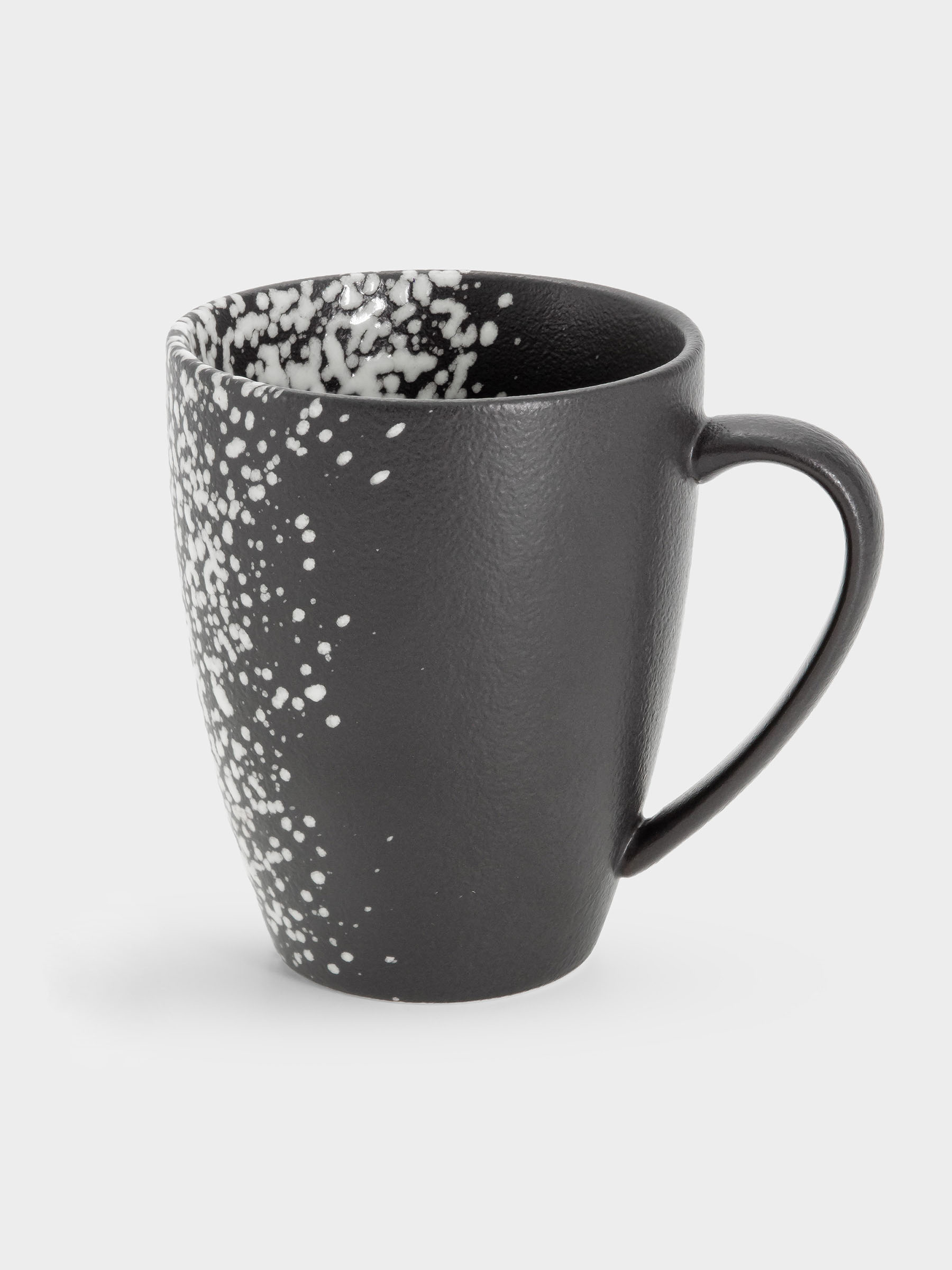 Кружка, 400 мл, фарфор P, черная, в белую крапинку, Caviar Galaxy