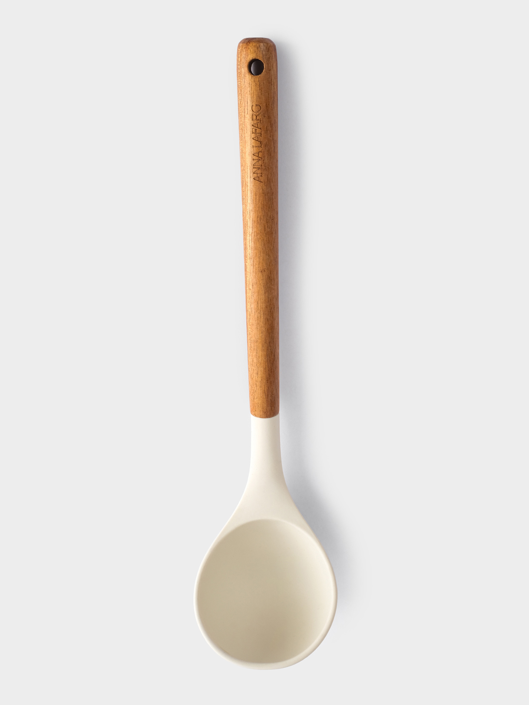 Половник, 31 см, силикон/дерево, молочный, Wenge