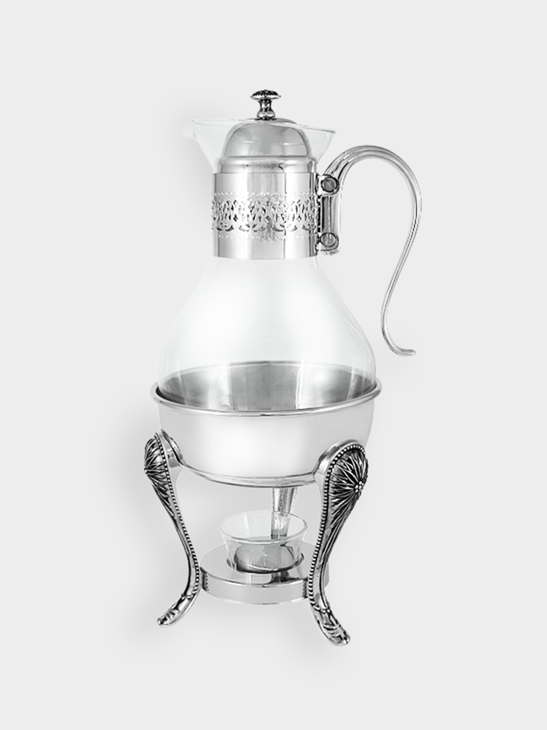 Кофейник с подогревом, 19x35 см, 1,4 л, стекло Т/сталь, Brittany