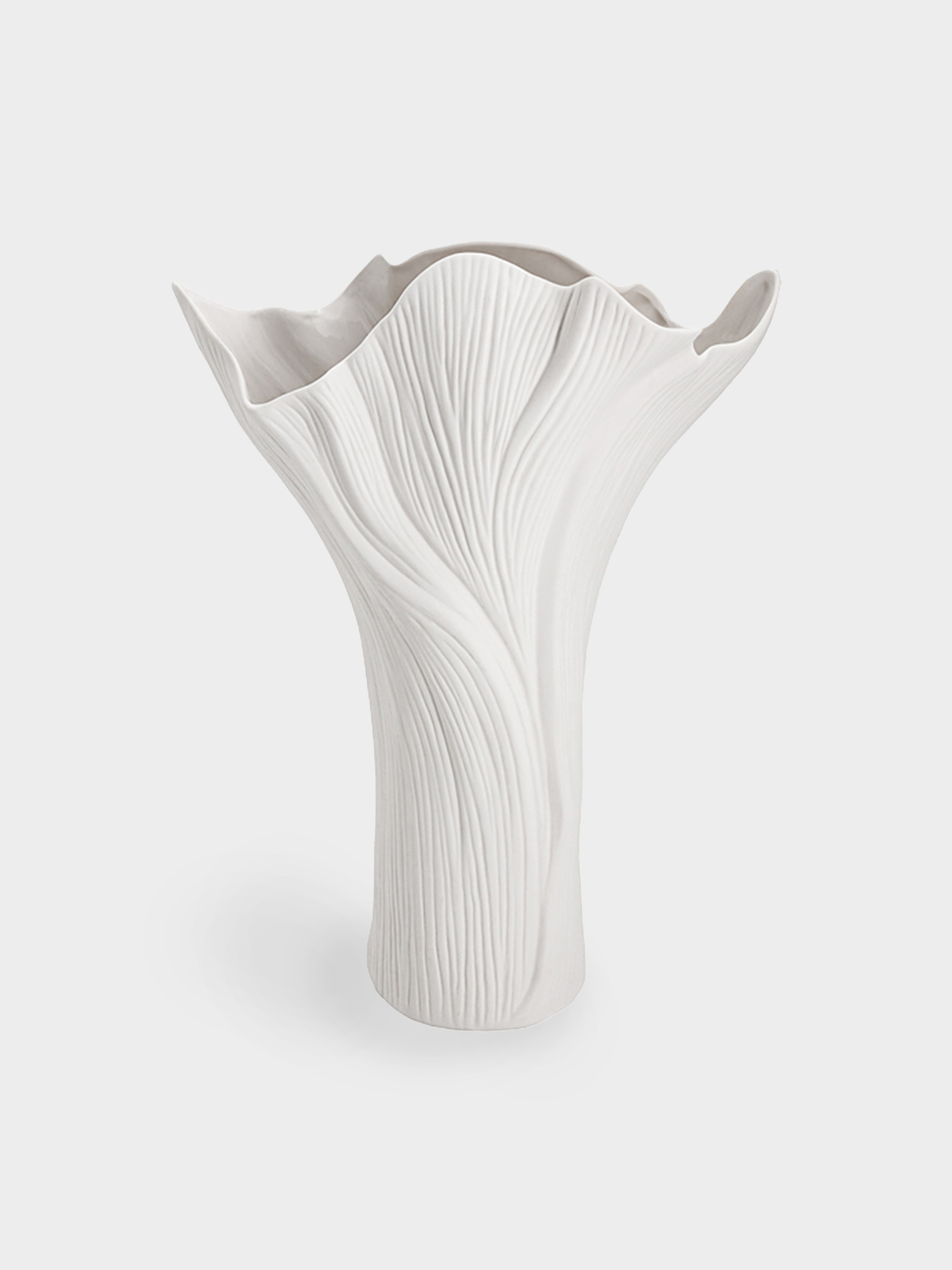 Ваза для цветов, 34 см, декоративная, фарфор P, белая, матовая, Факел, Diana