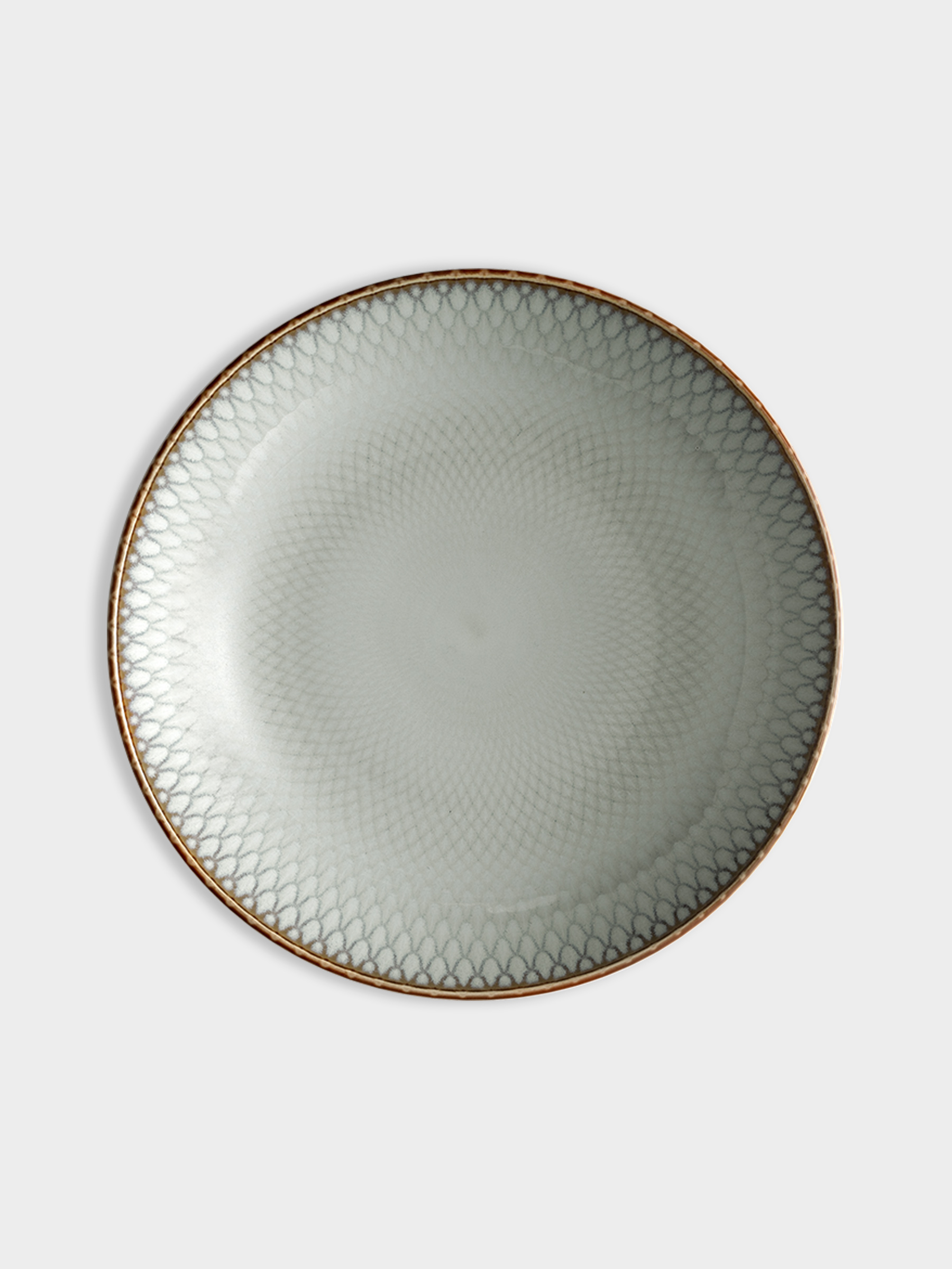 Тарелка суповая, 23х4,5 см, керамика, серо-бежевая, Серые ромбы, Mandala