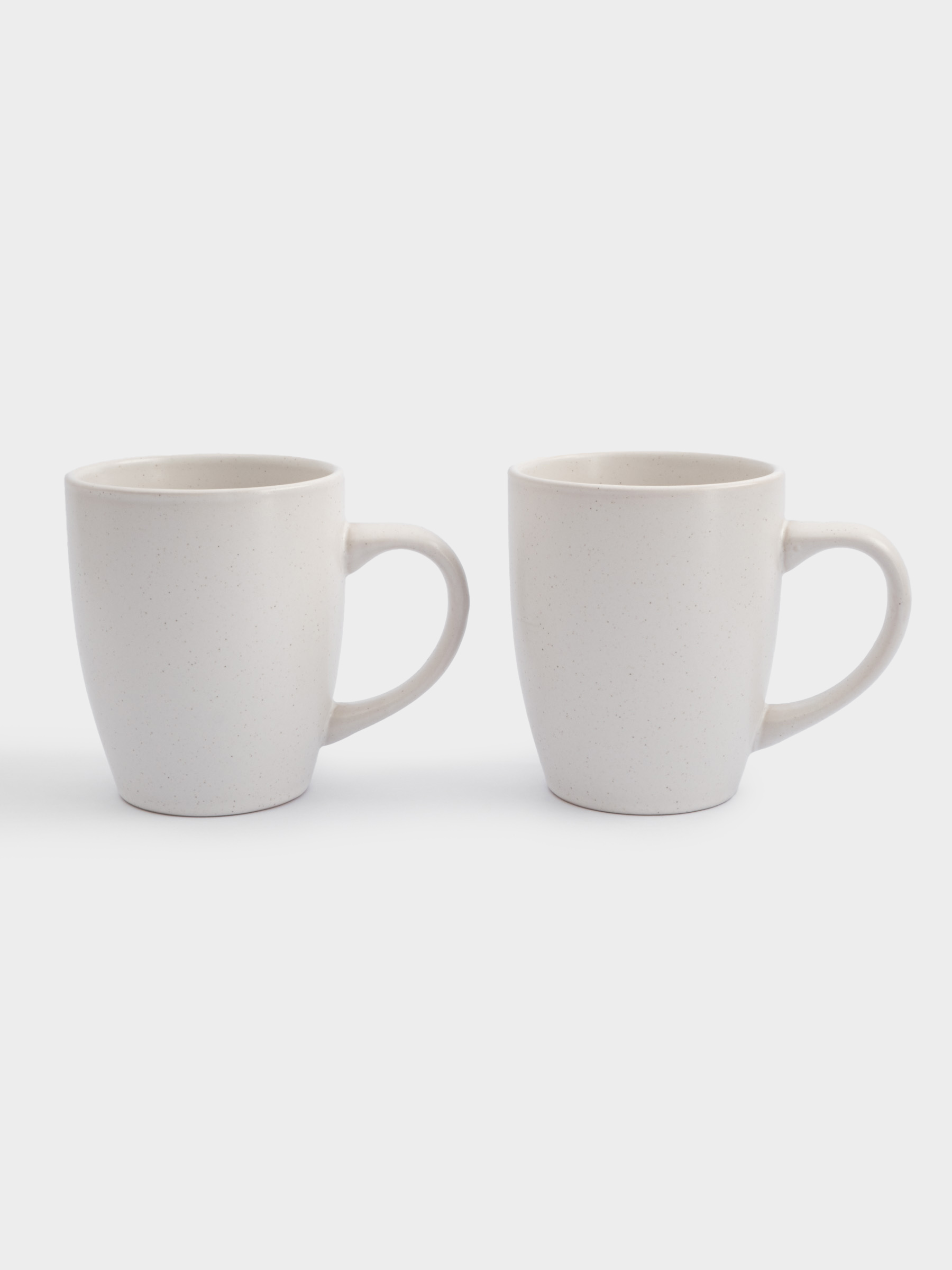 Кружка, 370 мл, 2 шт, керамика, белая, в крапинку, Scanno