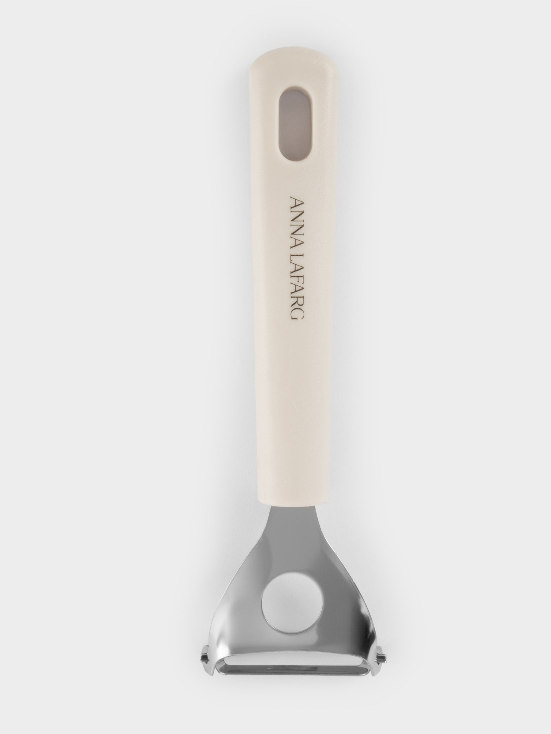 Овощечистка, 18 см, Т-образная, сталь/пластик, серо-бежевая, Universal