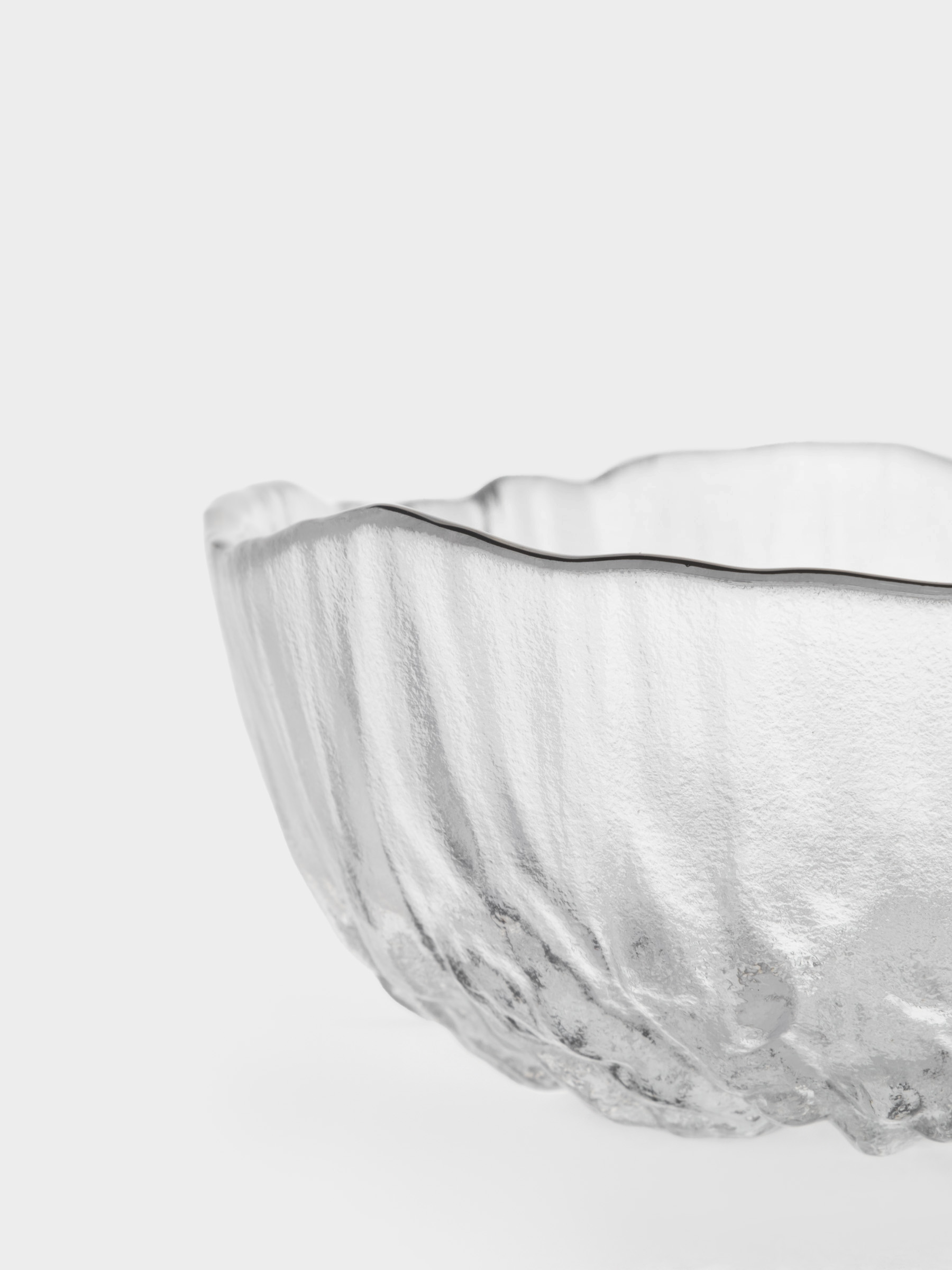 Салатник, 15х6 см, 520 мл, стекло, с серебристым кантом, мятая фактура, Pianо