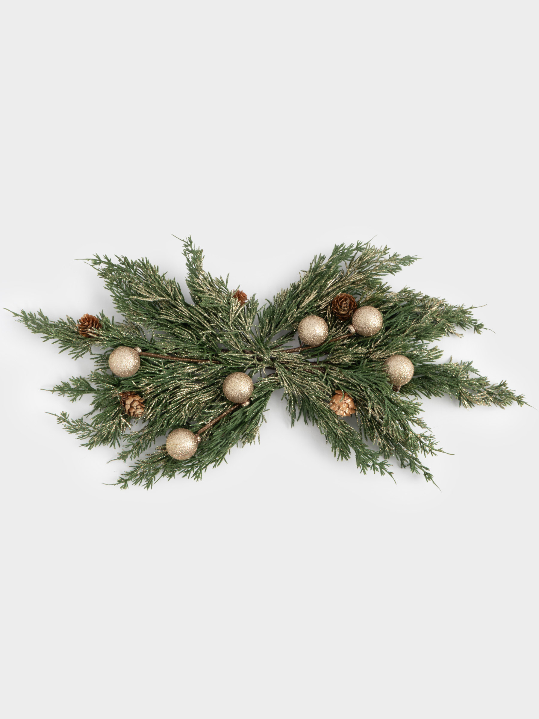 Композиция декоративная, 55 см, пластик/пенопласт, Золотые шары, Interior natural