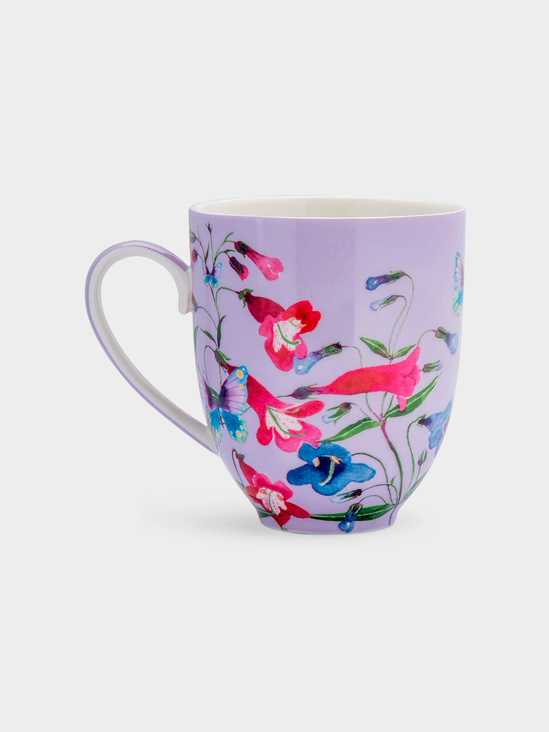 Кружка, 400 мл, с подставкой, Пенстемоны