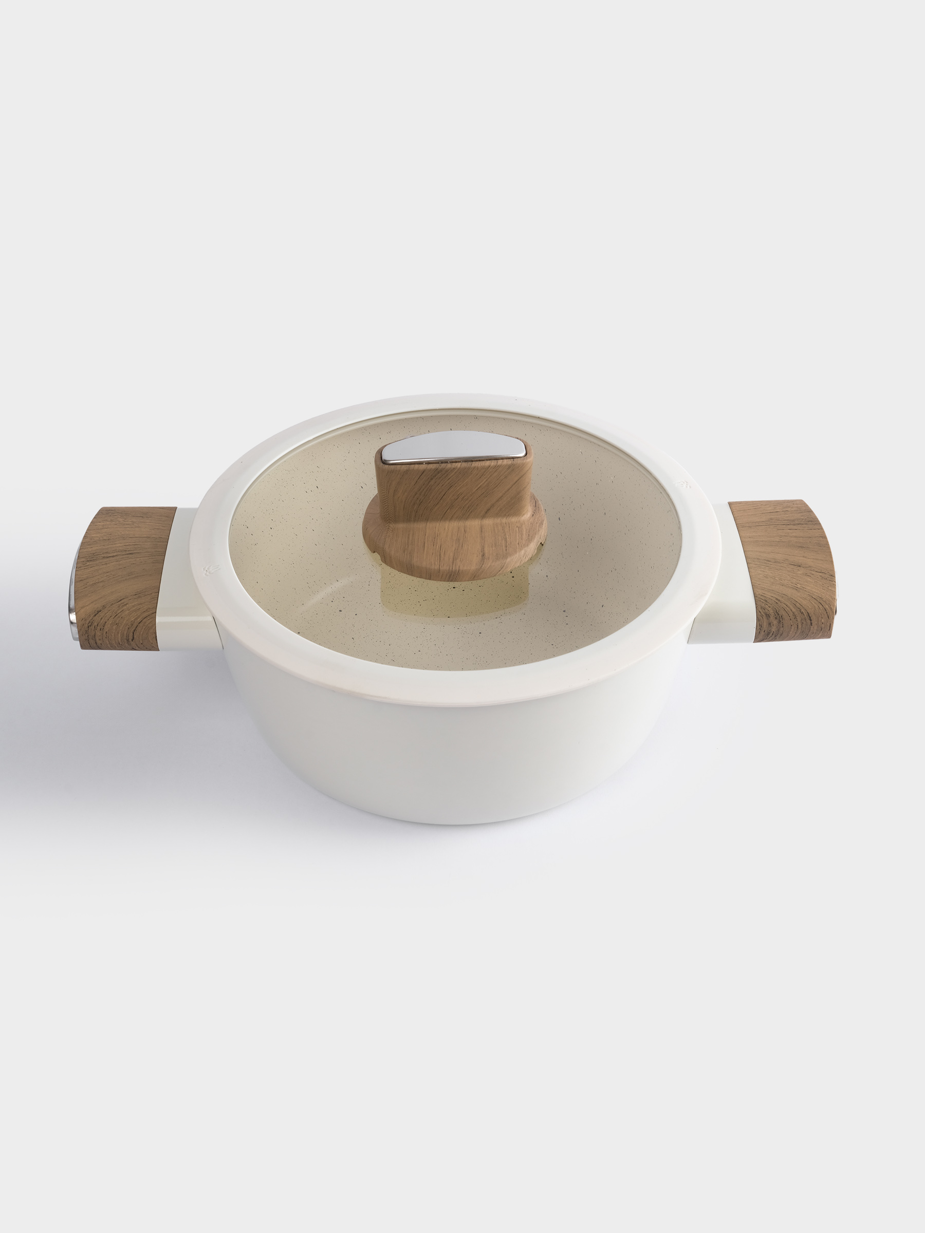 Кастрюля, 20 см, 2,2 л, с крышкой, с покрытием, алюминий, молочная, Palisander