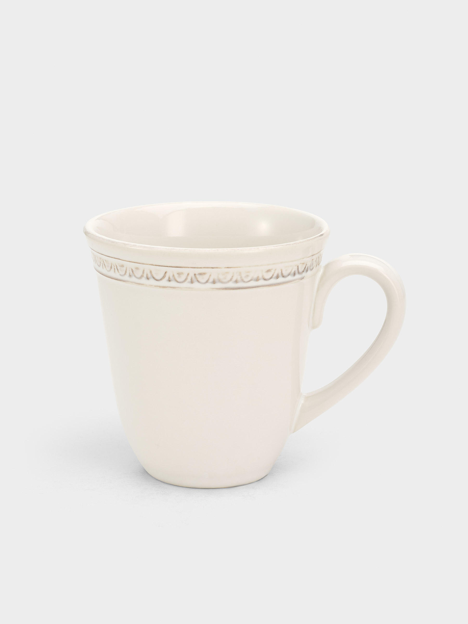 Кружка, 320 мл, каменная керамика, белая, Augusta