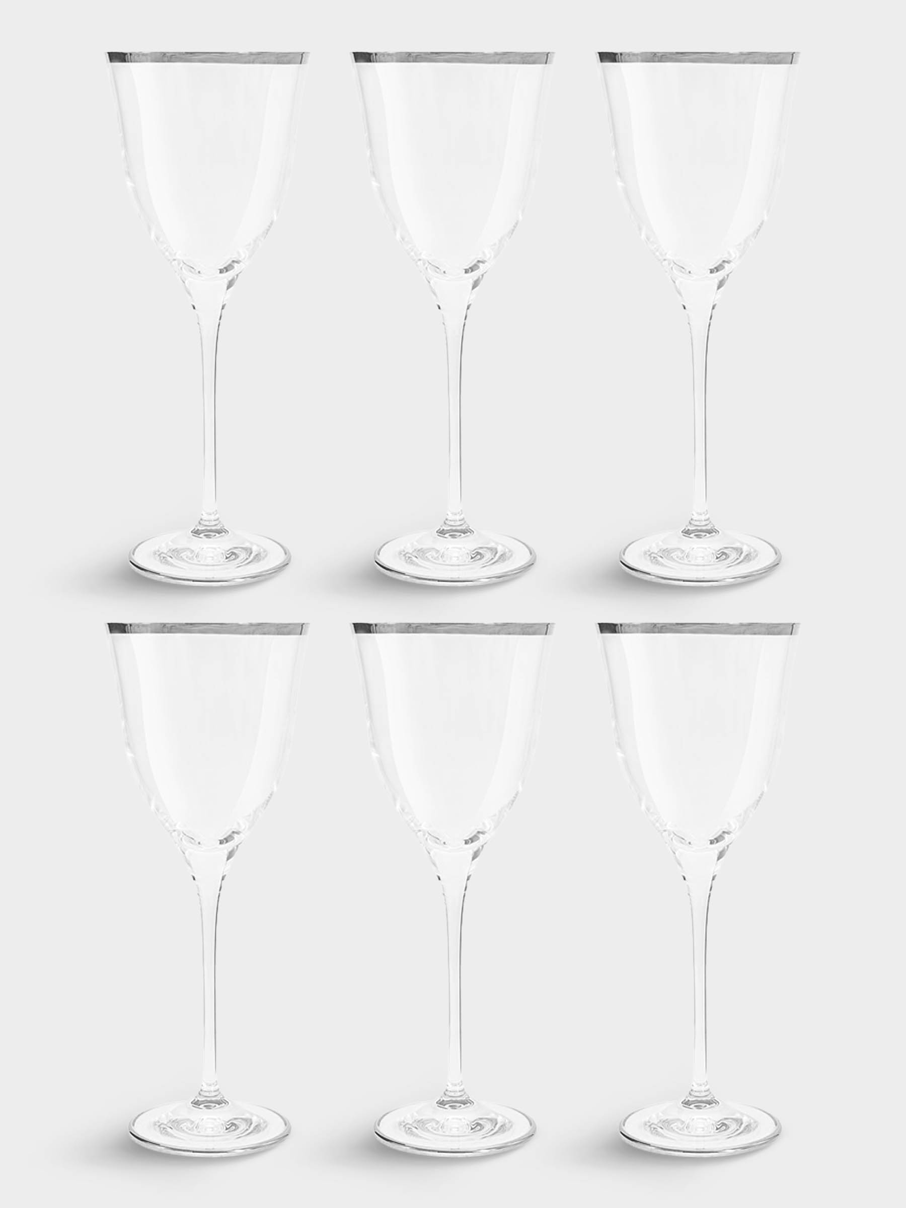 Набор бокалов для вина, 6 пр, 300 мл, Сабина, платина