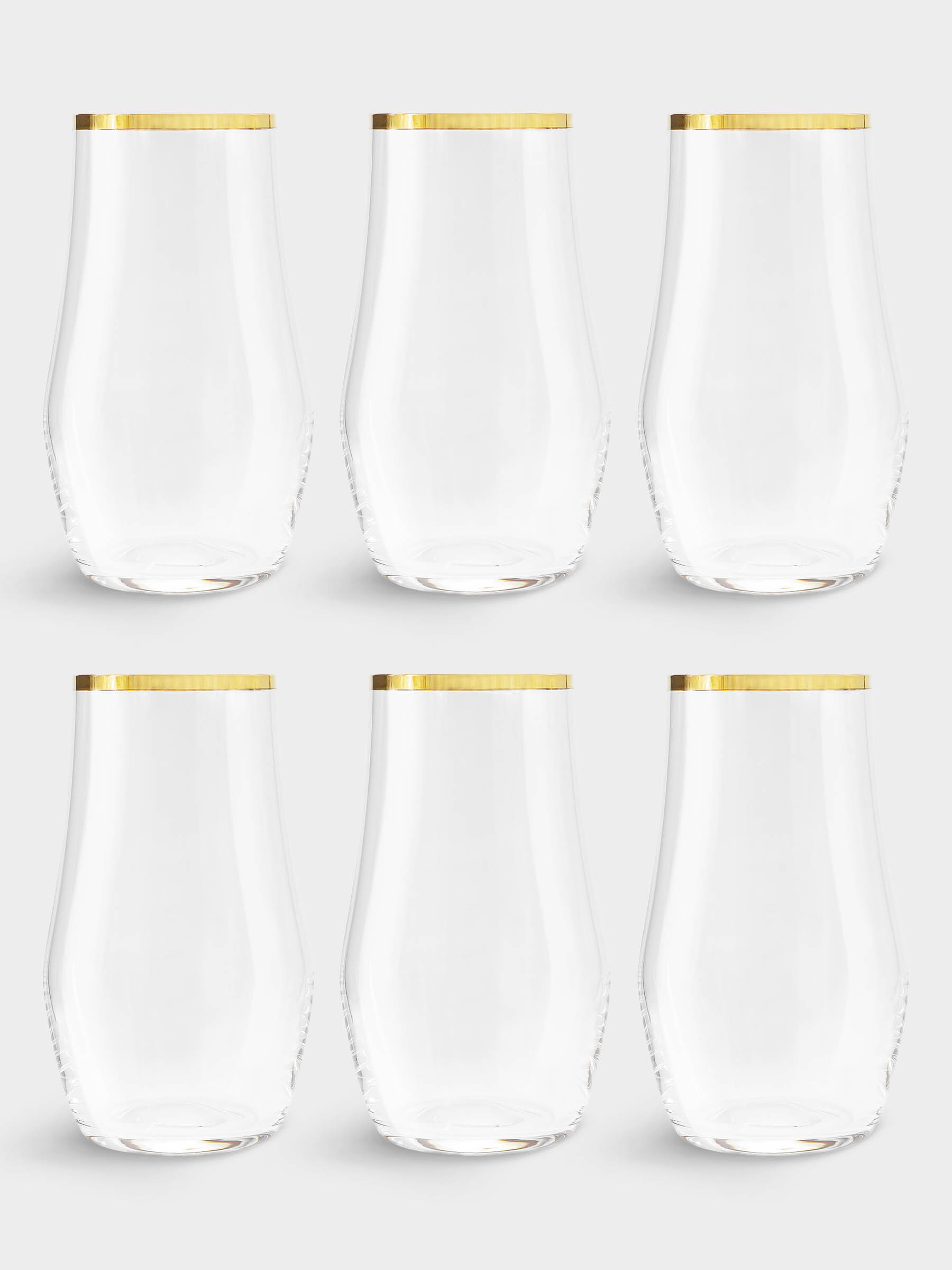 Набор стаканов для воды, 6 пр, 500 мл, Сабина, золото