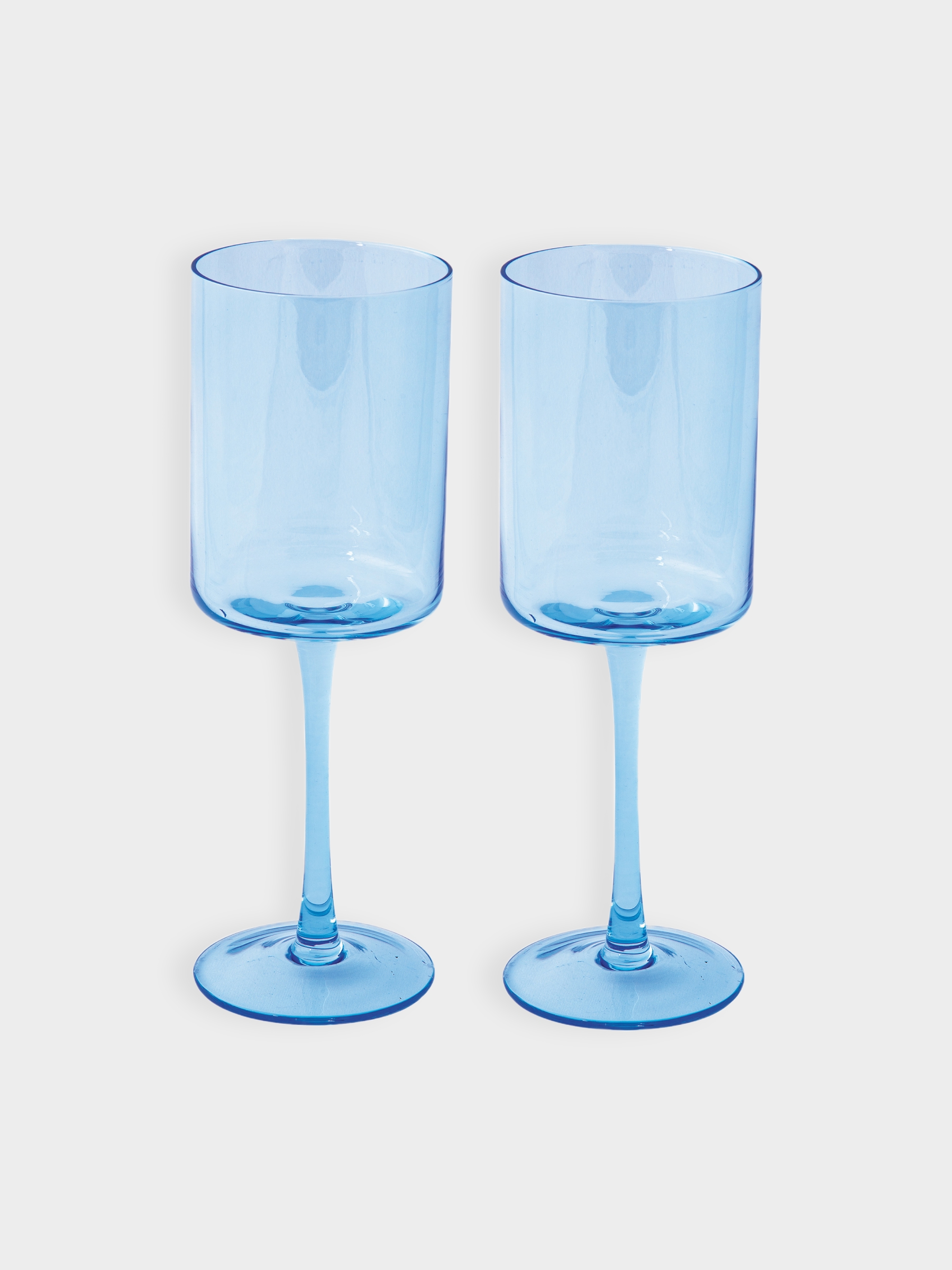 Набор бокалов для вина, 2 пр, 380 мл, стекло, голубые, Rainbow