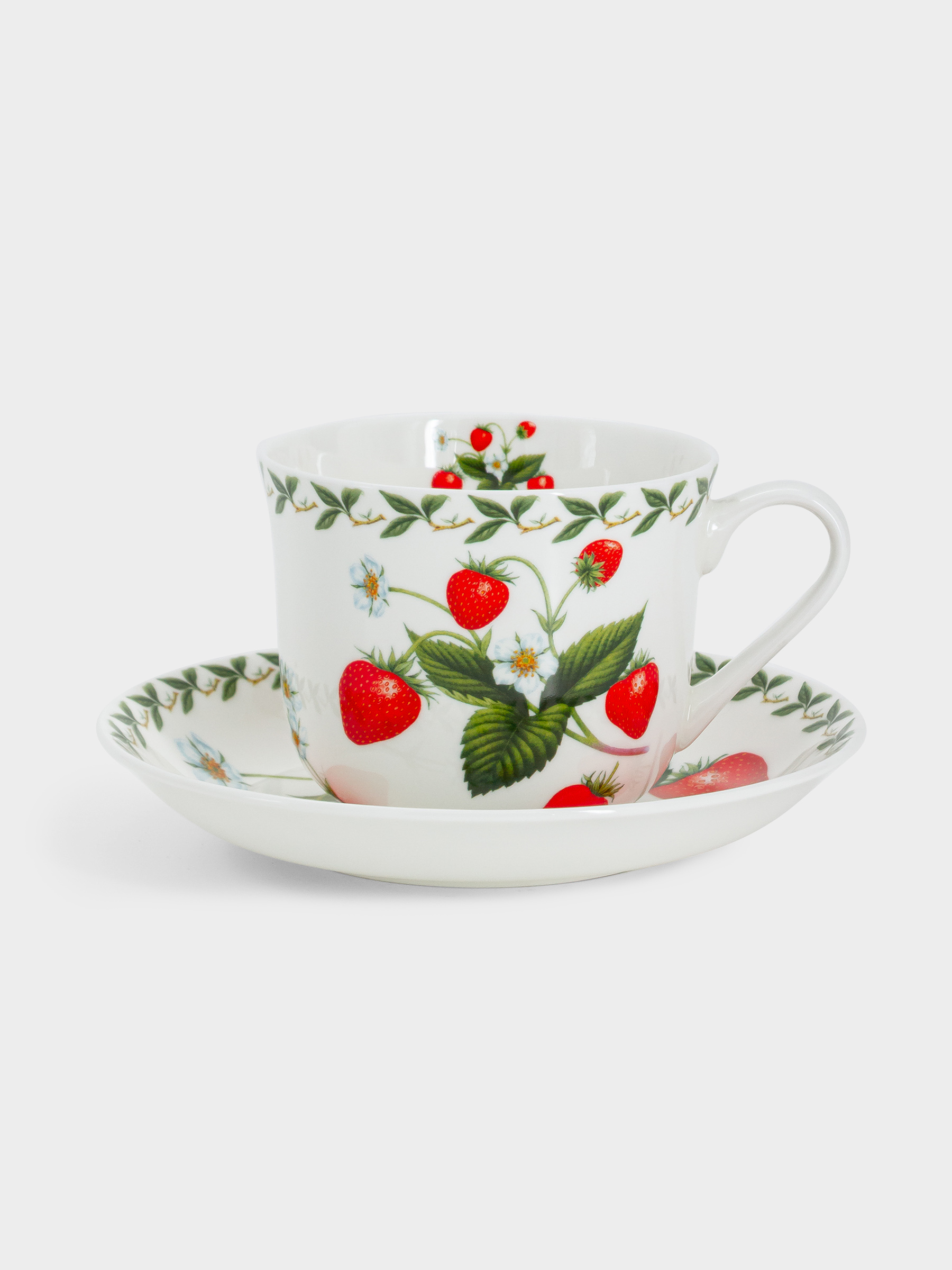 Пара чайная, 1 перс, 2 пр, 480 мл, фарфор F, белая, Земляника, Orchard Fruits