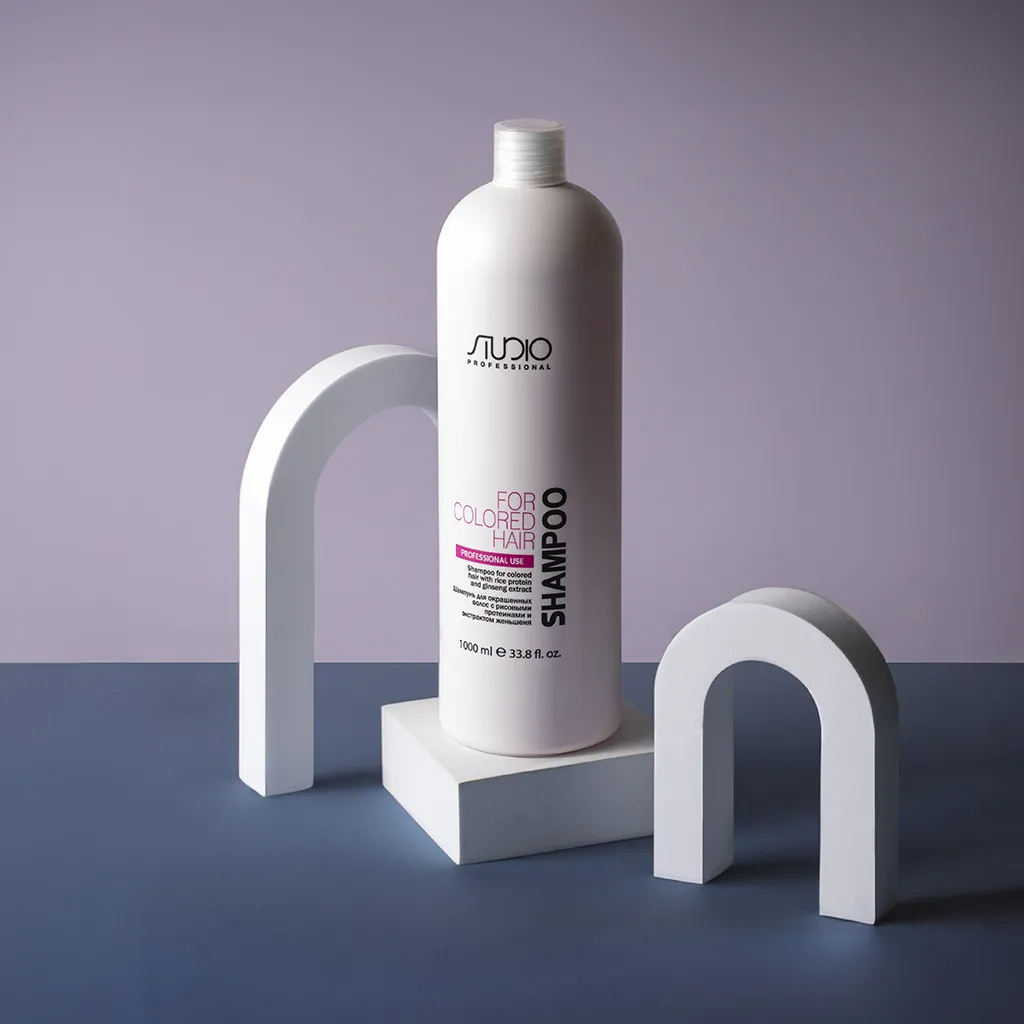 KAPOUS Шампунь для окрашенных волос с рисовыми протеинами и экстрактом женьшеня, 1000 мл