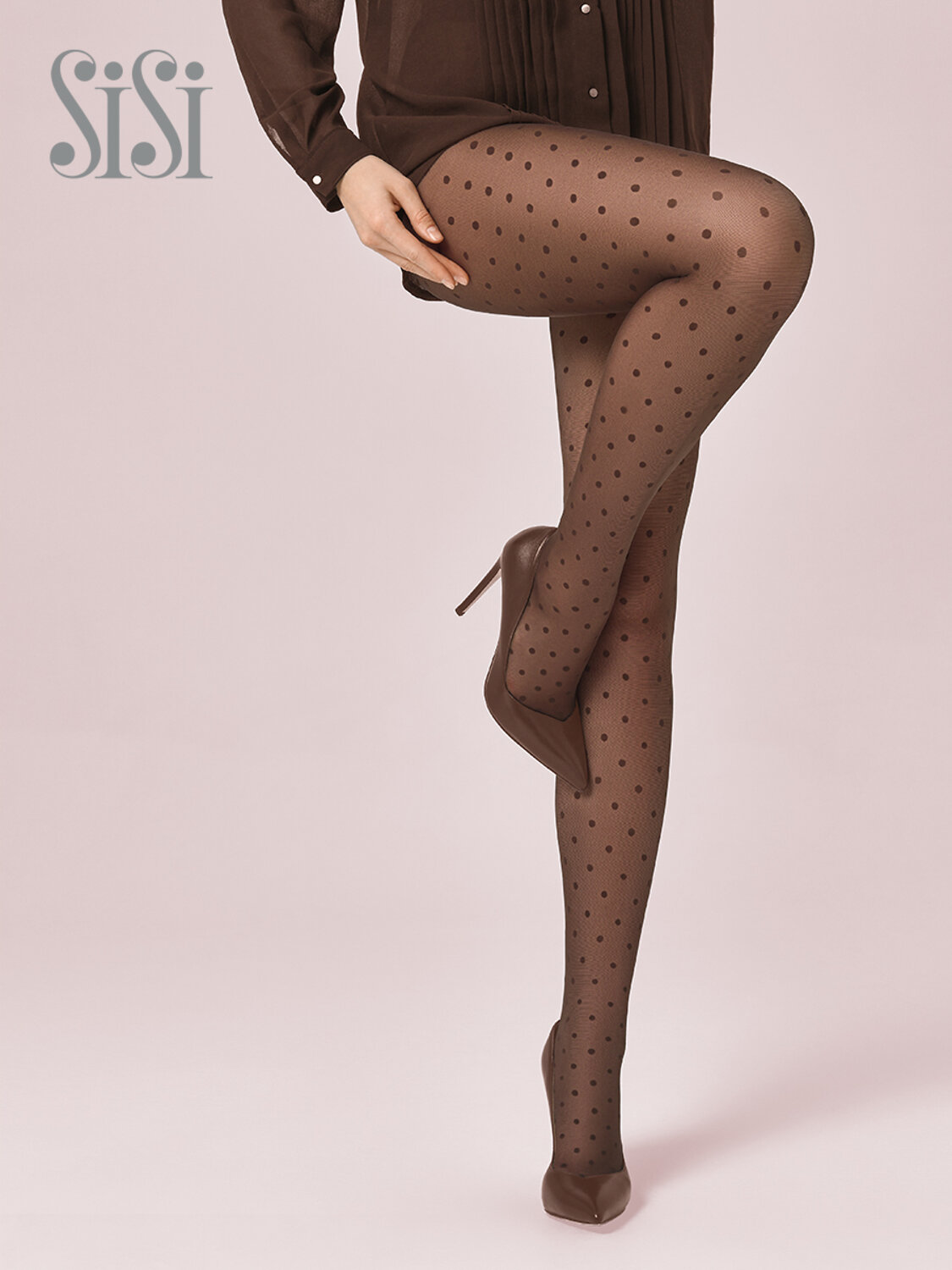 ст. цена433руб.! SiSi Колготки POIS ALL OVER 40 (крупный горошек)