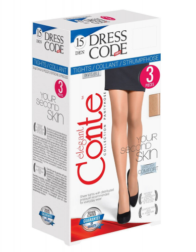 ст. цена571руб.! Conte elegant Колготки DRESS CODE 15 (3 штуки)