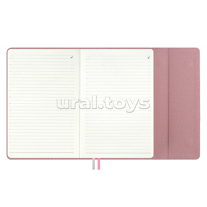 Ежедневник недатированный Escalada, А5, 160 л., Наппа розовый