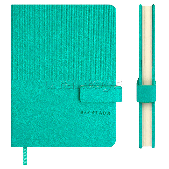 Ежедневник недатированный Escalada, А6+, 120 л., Виннер бирюзовый