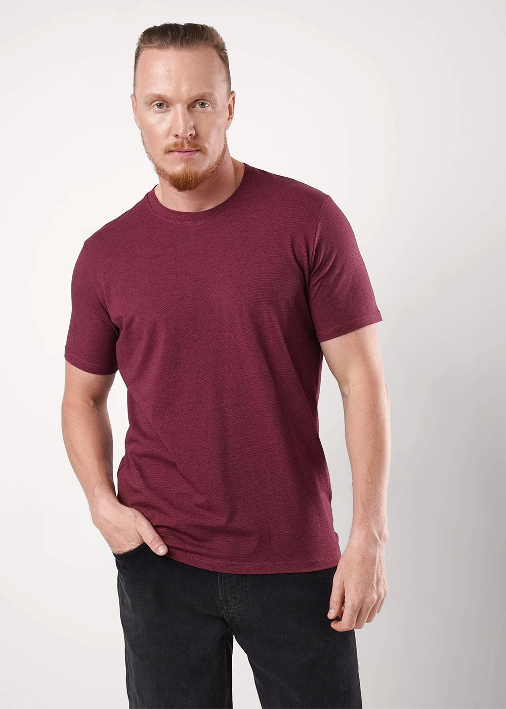 CLE 650309гн_п Футболка мужская 650309гн_п бордовый/чёрный