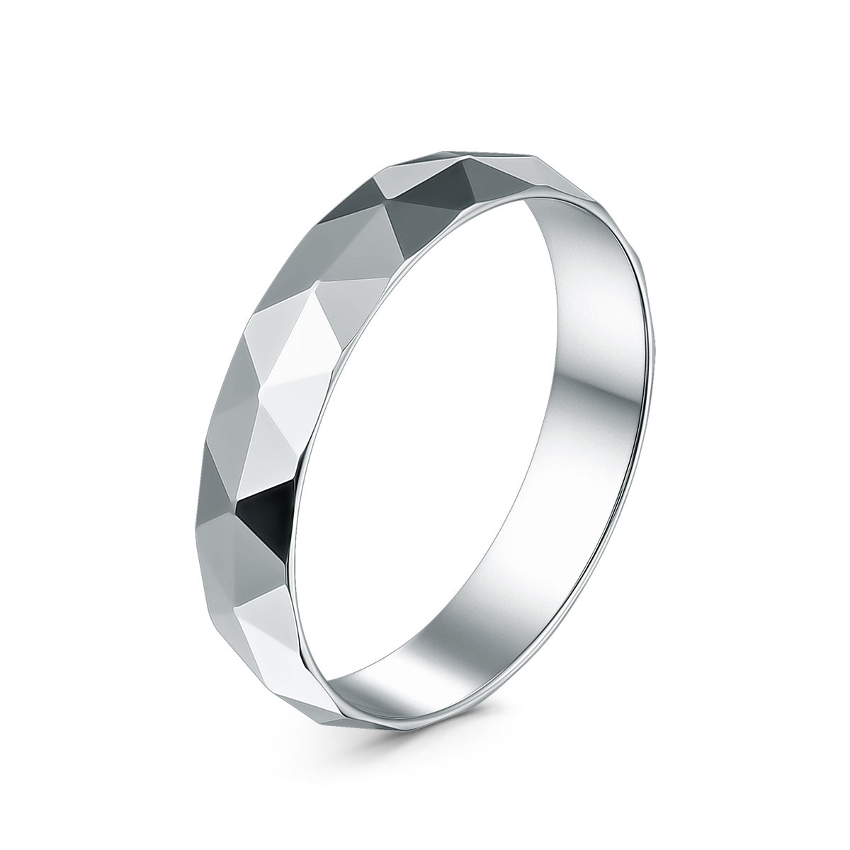 Кольцо из серебра родированное 20-01-1036