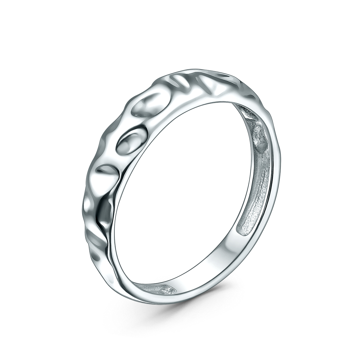 Кольцо из серебра родированное К-7565р