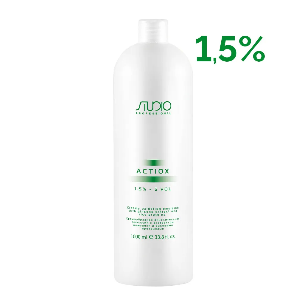 Кремообразная окислительная эмульсия с экстрактом женьшеня и рисовыми протеинами 1,5% «ActiOx», 1000 мл KAPOUS