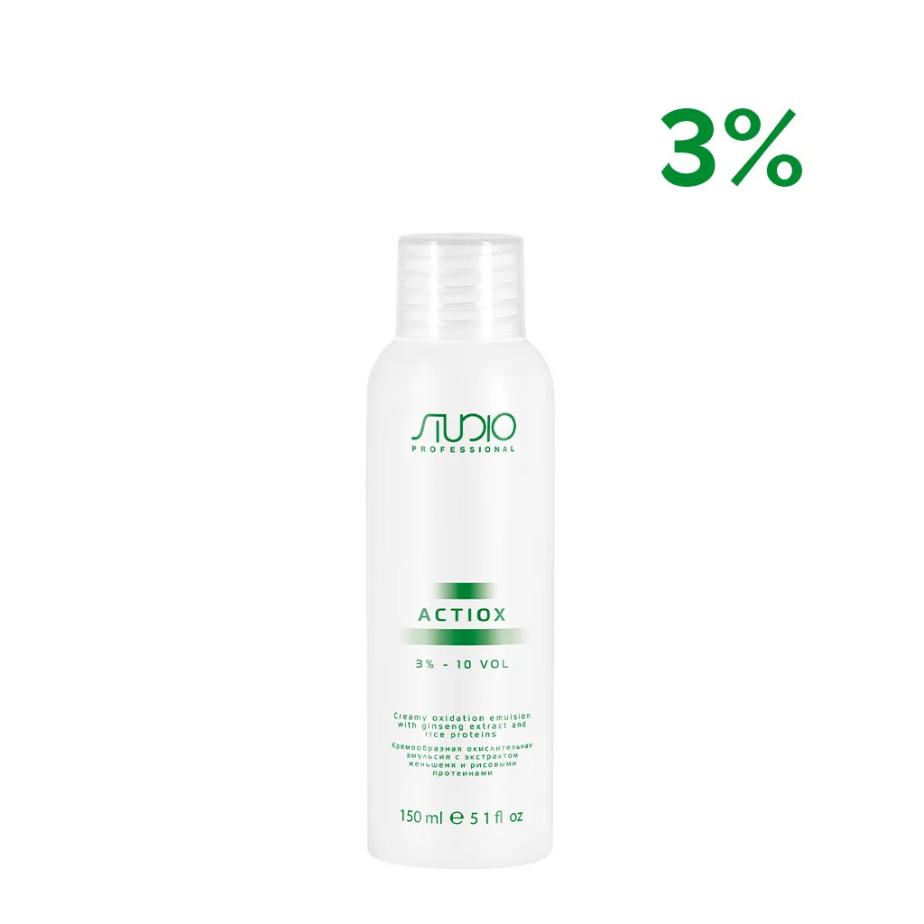 Кремообразная окислительная эмульсия с экстрактом женьшеня и рисовыми протеинами 3% «ActiOx», 150 мл KAPOUS