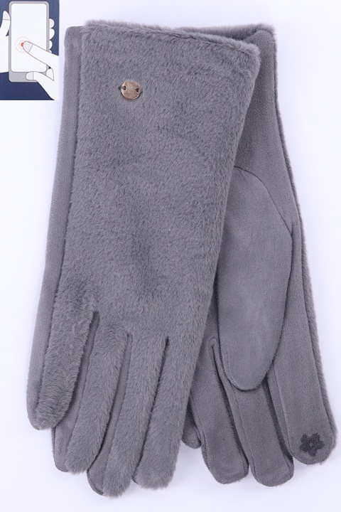 Перчатки жен. LuMeiJia MB-02 мех/сенсор