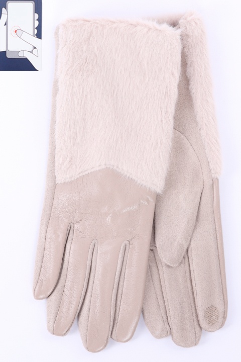 Перчатки жен. LuMeiJia A-3 мех/сенсор