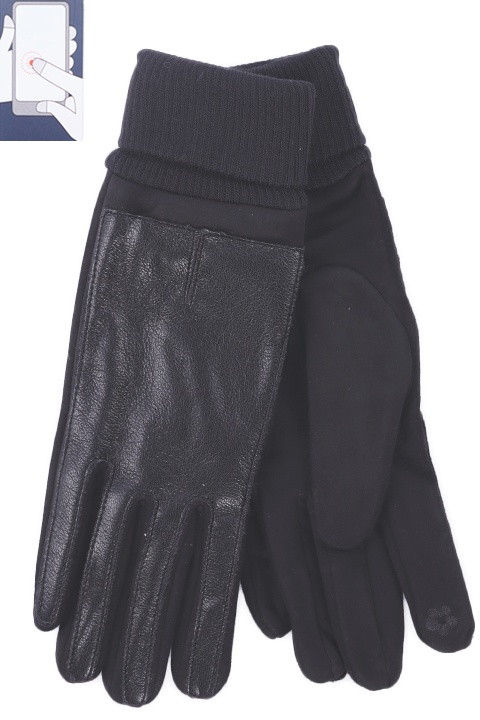 Перчатки жен. LuMeiJia 3 иск.кожа/сенсор